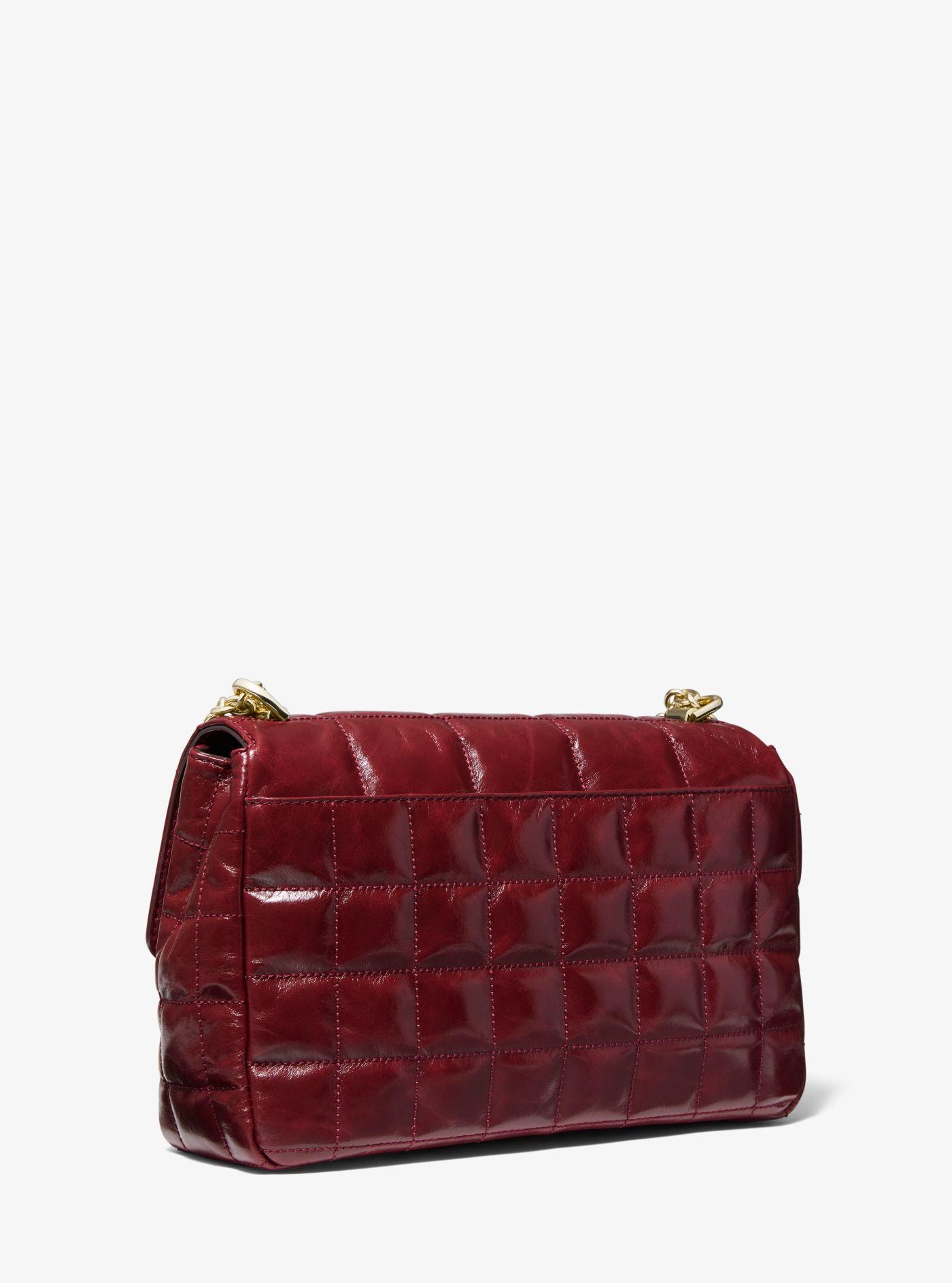 soho large quilted crinkled leather shoulder bag