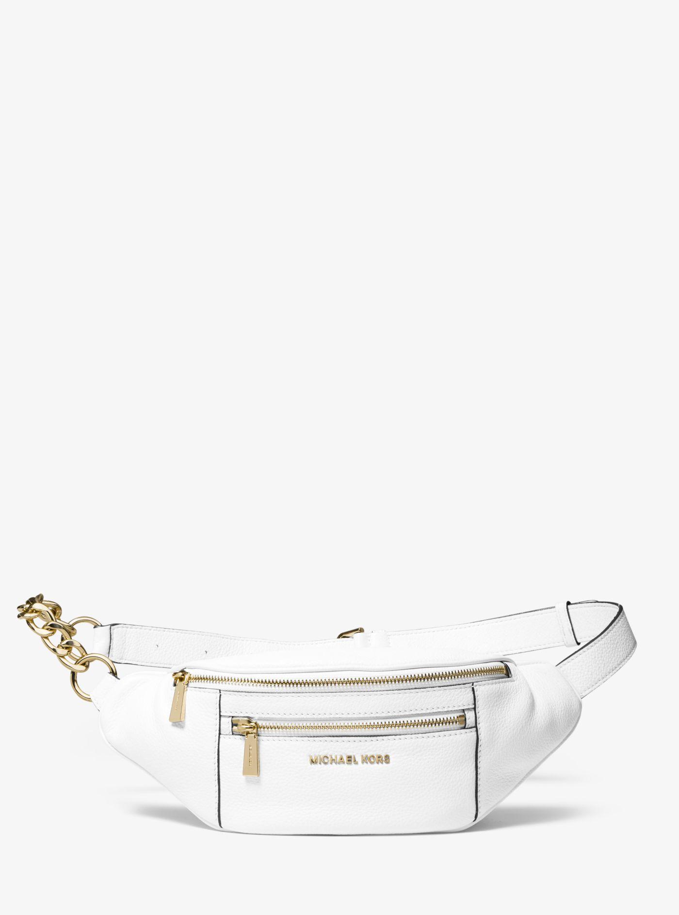michael kors belt bag white