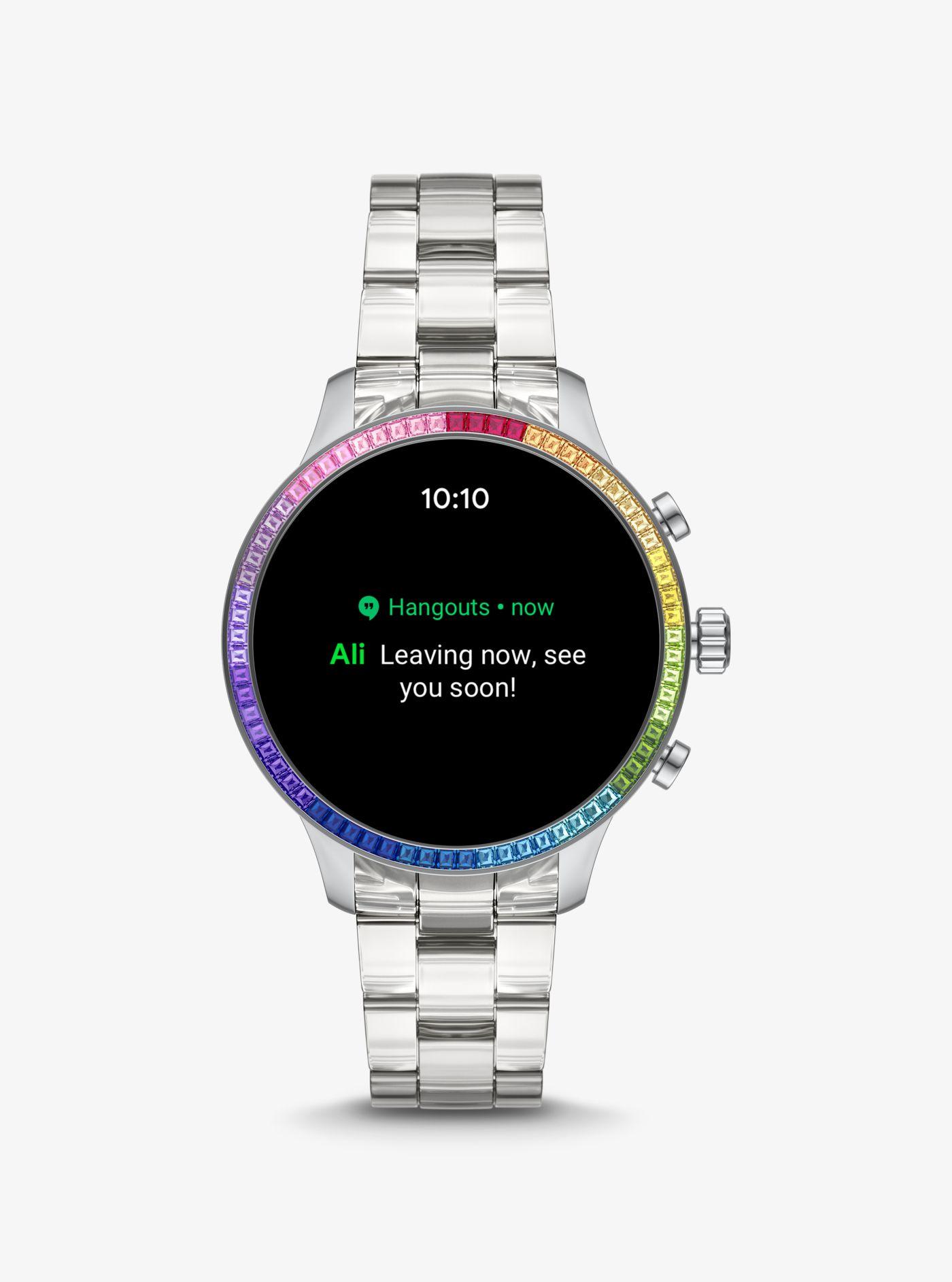 Michael Kors Gen Runway Acetate And Rainbow Pavé Smartwatch In Metallic  Lyst | lupon.gov.ph
