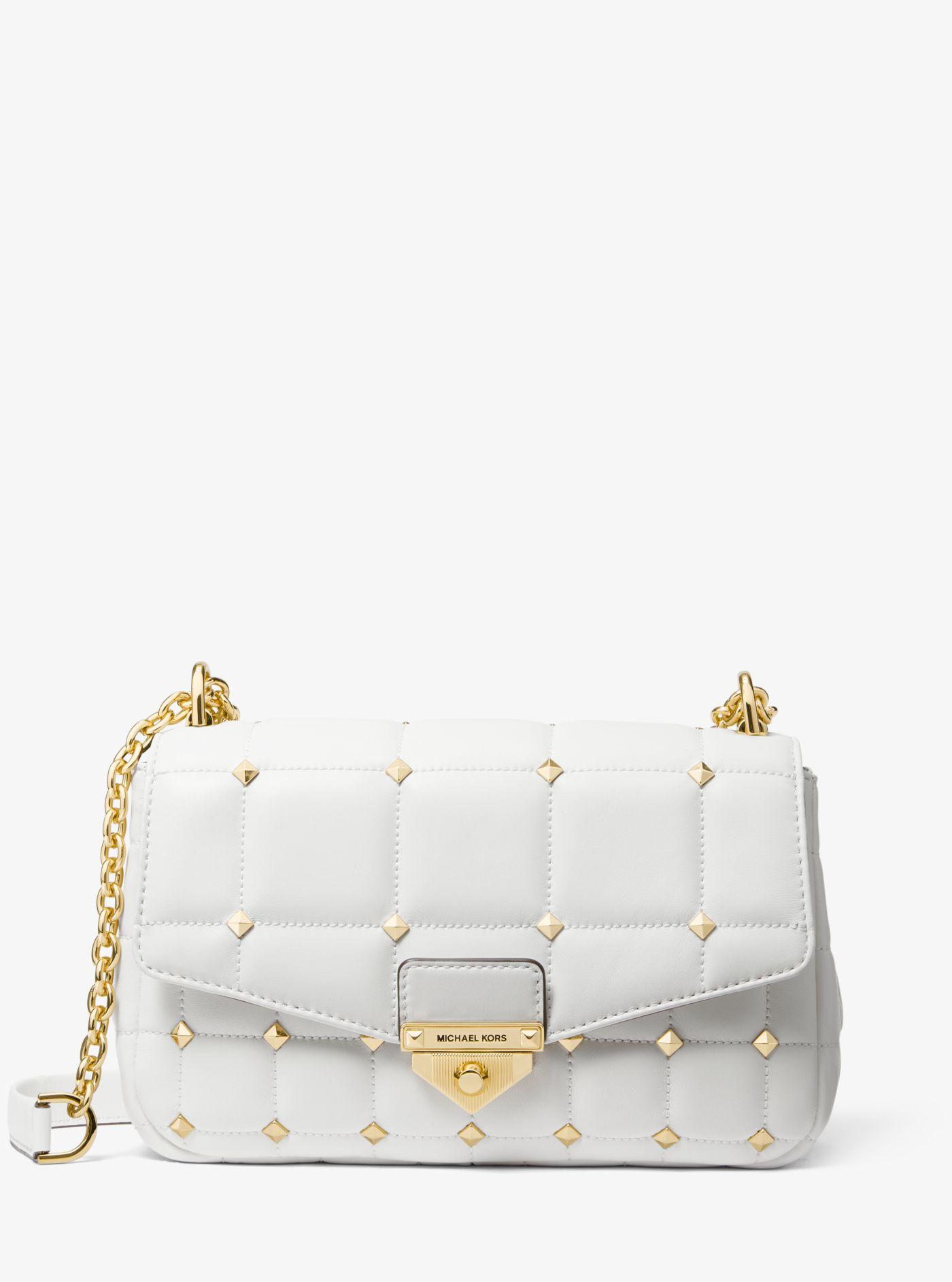 michael kors white studded purse