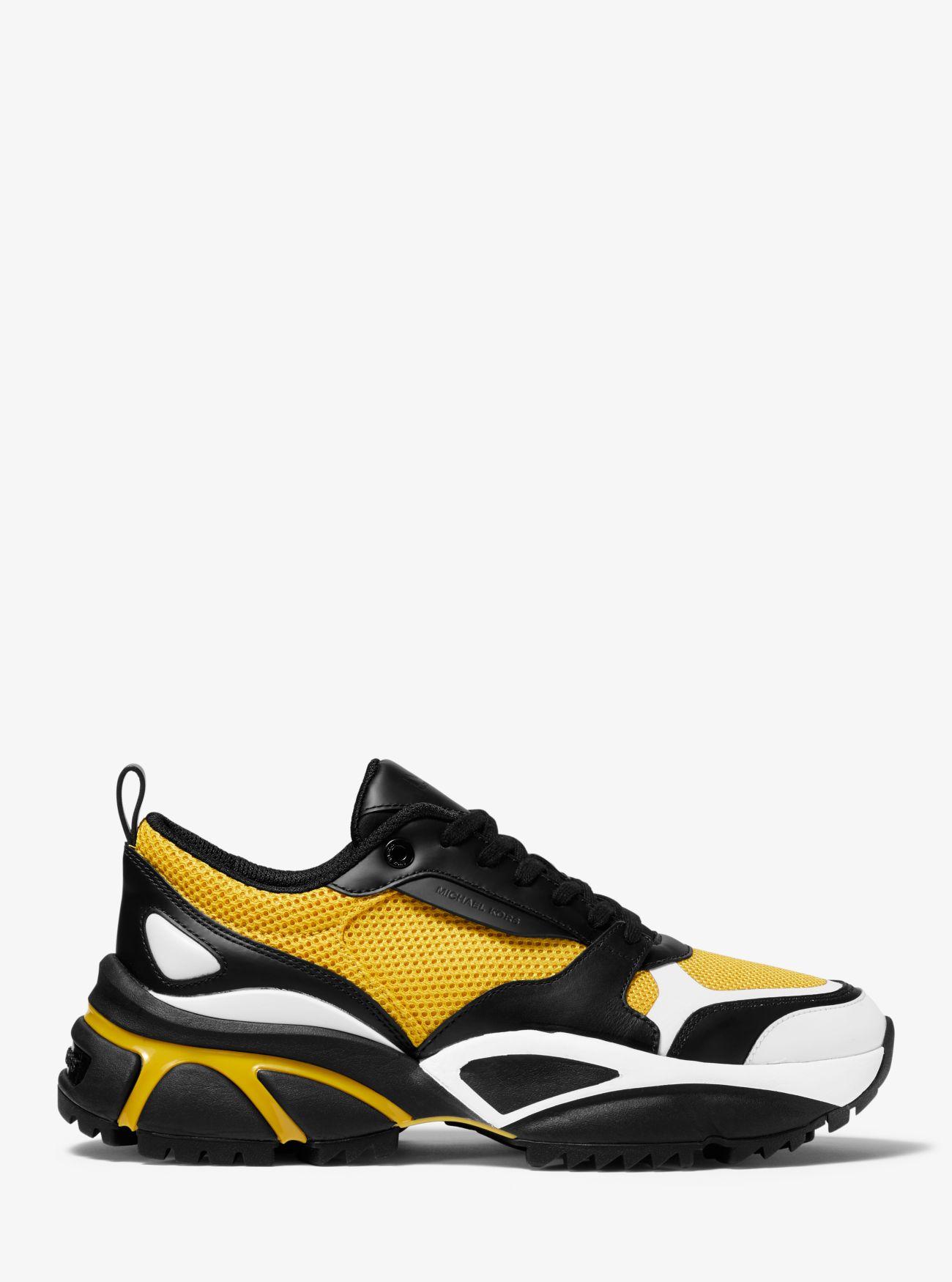 ethan mesh and leather trainer