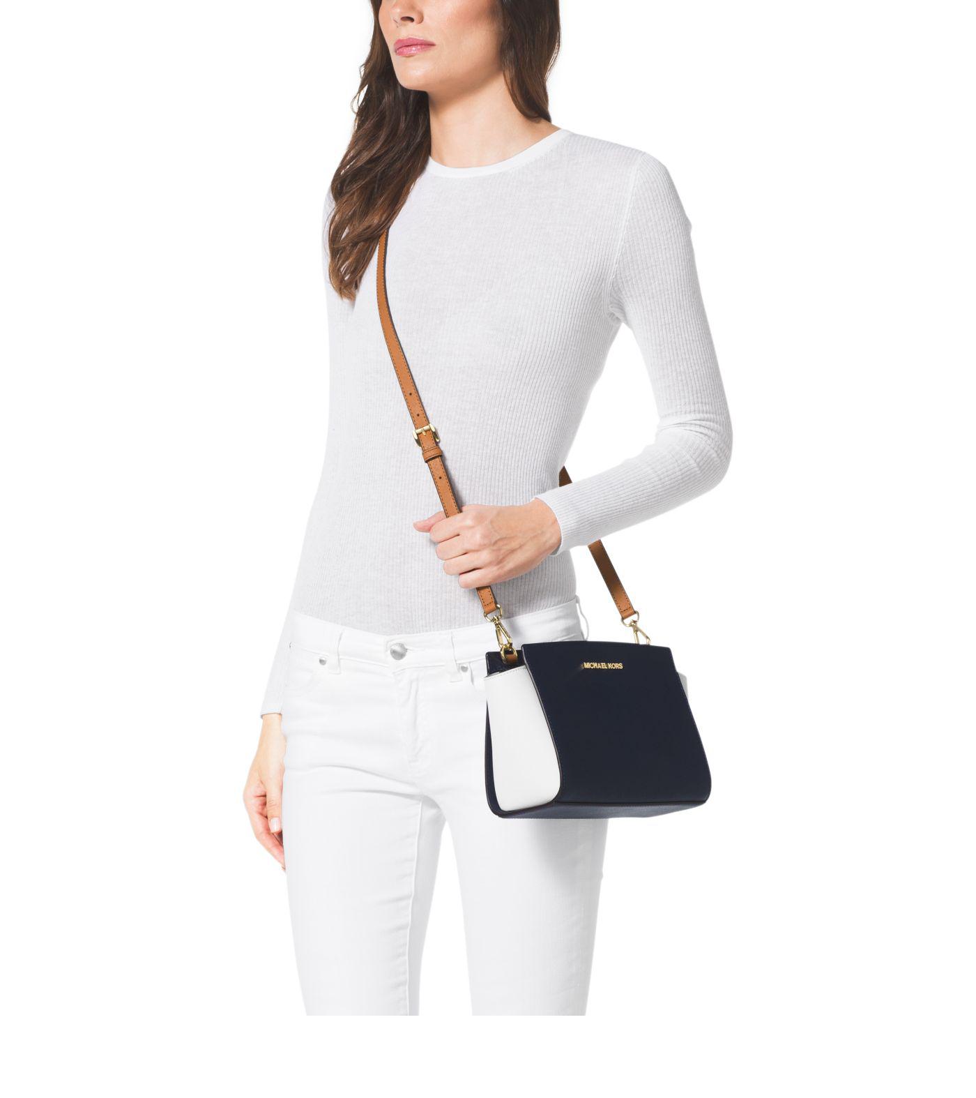 selma medium saffiano leather crossbody