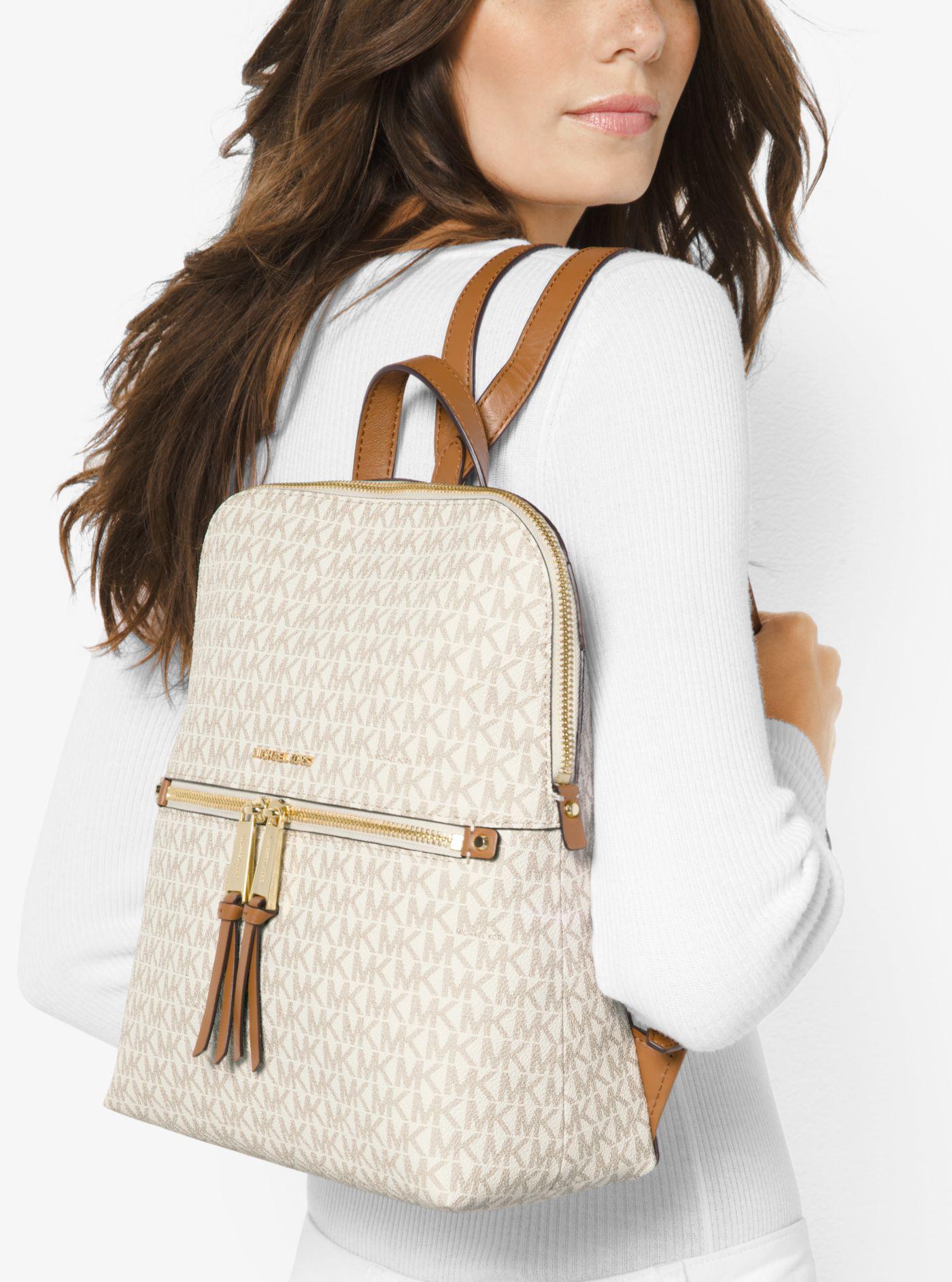 Michael Kors Rhea Medium Slim Logo Backpack | Lyst