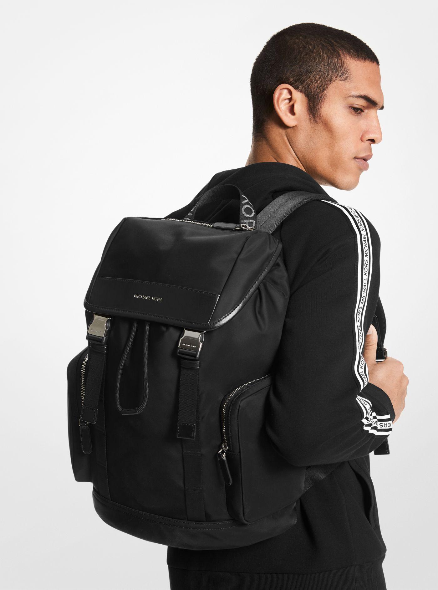 Michael Kors Synthetic Mk Hudson Logo Nylon Gabardine Backpack in Black for  Men | Lyst