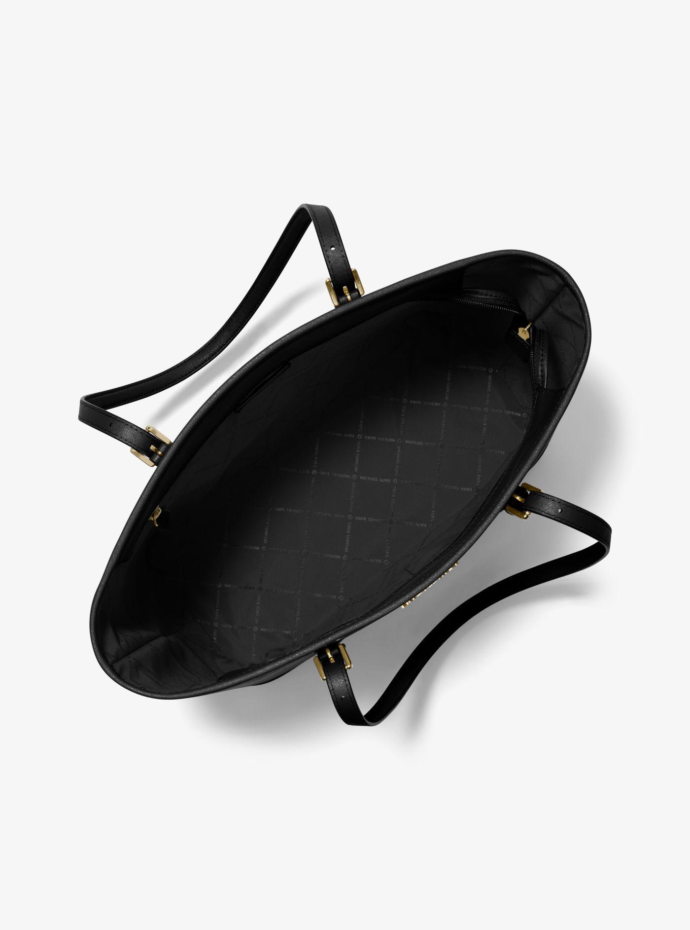 Michael Kors Jet Set Travel Large Saffiano Leather in Black | Lyst