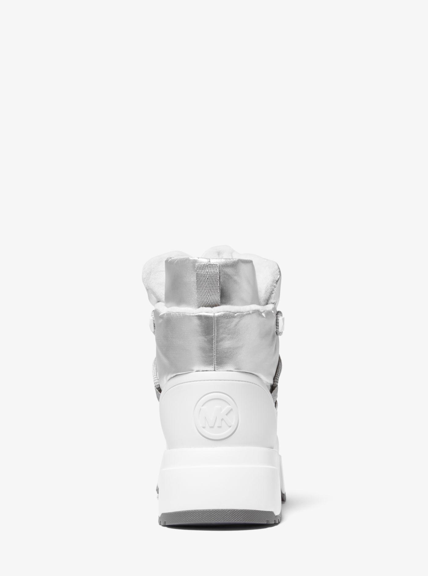 Cassia metallic nylon and leather boot Clearance