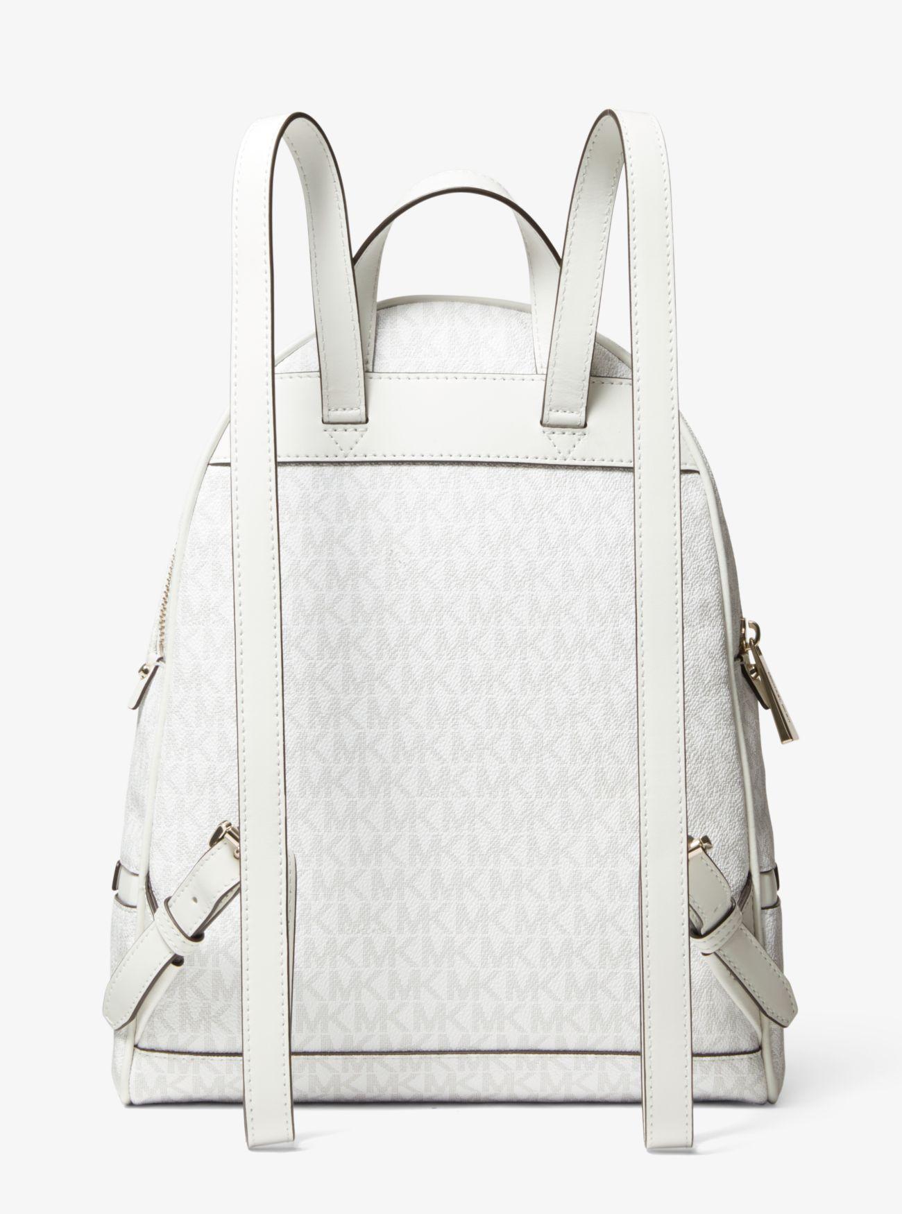 Mk Rhea Medium Logo Stripe Backpack 