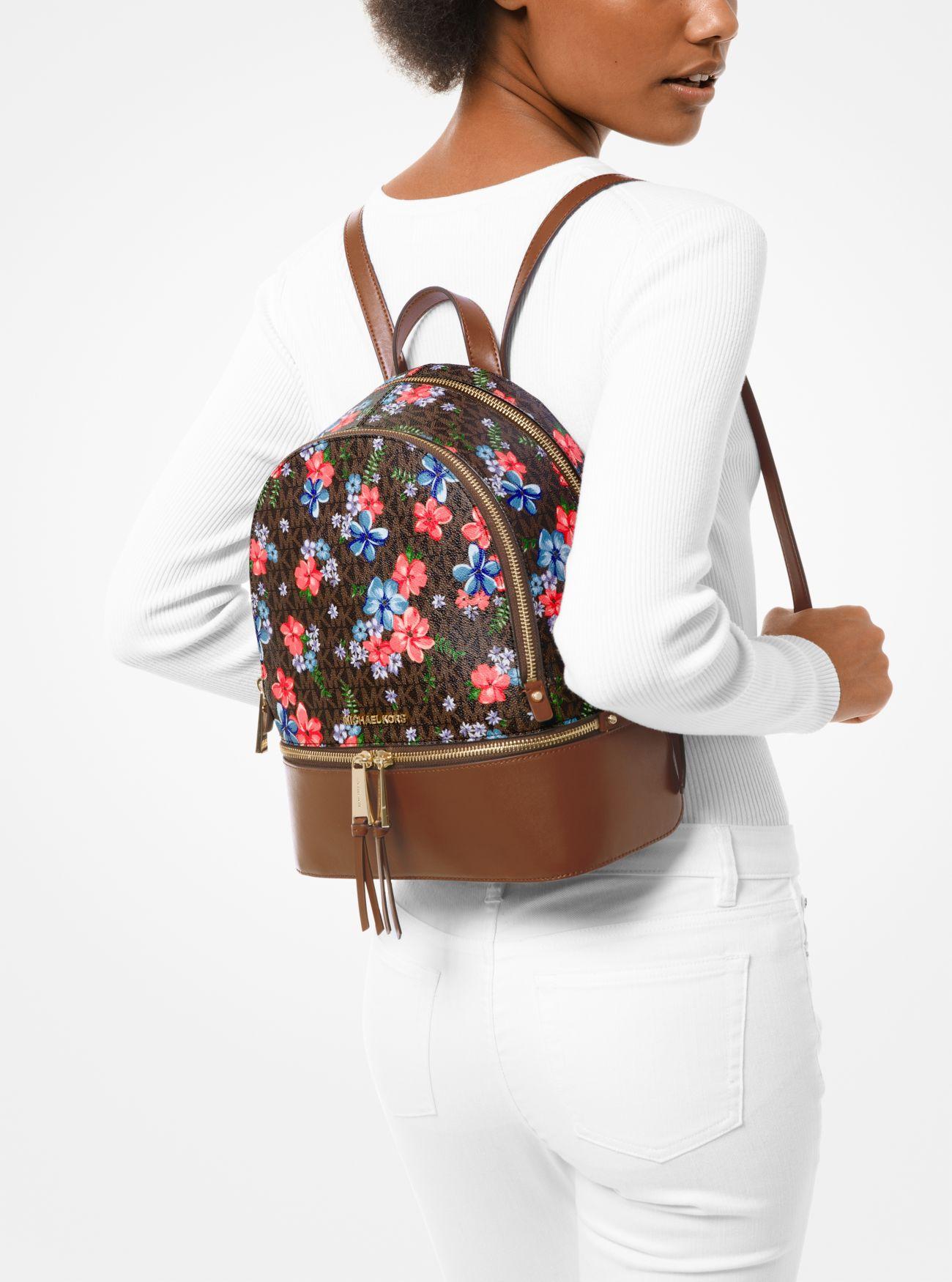 Michael kors rhea floral backpack 