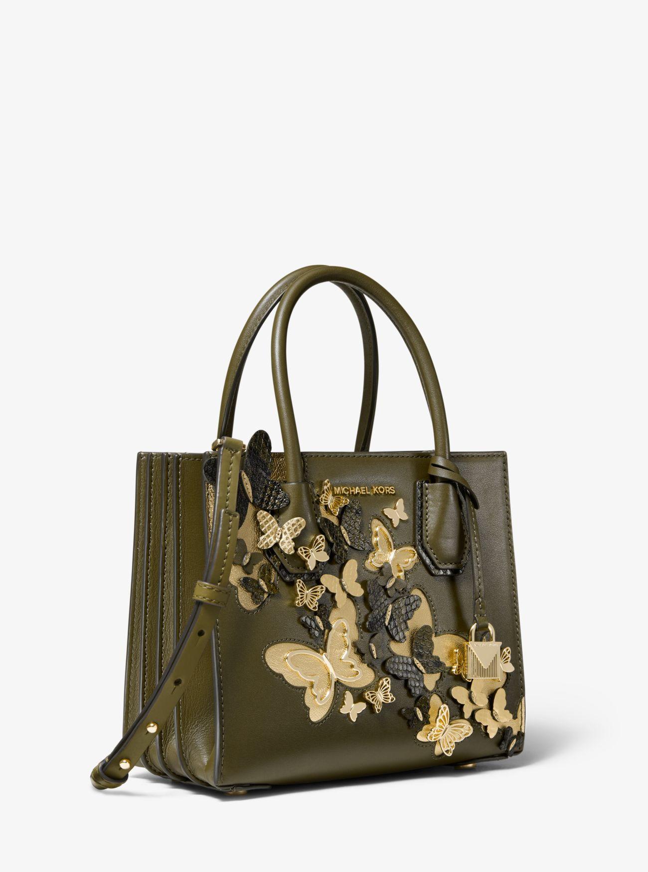 michael kors white butterfly purse