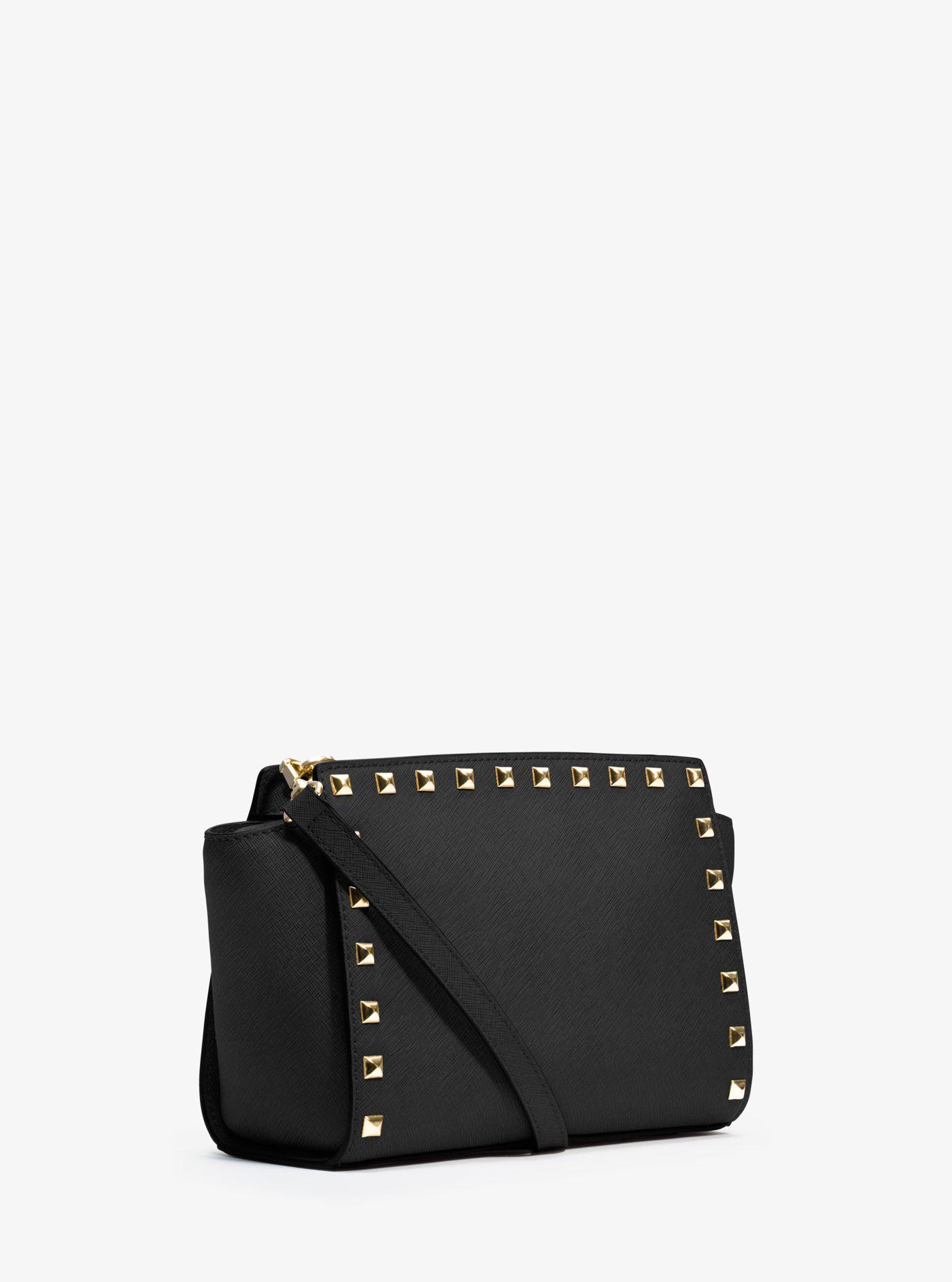 selma medium metallic leather crossbody