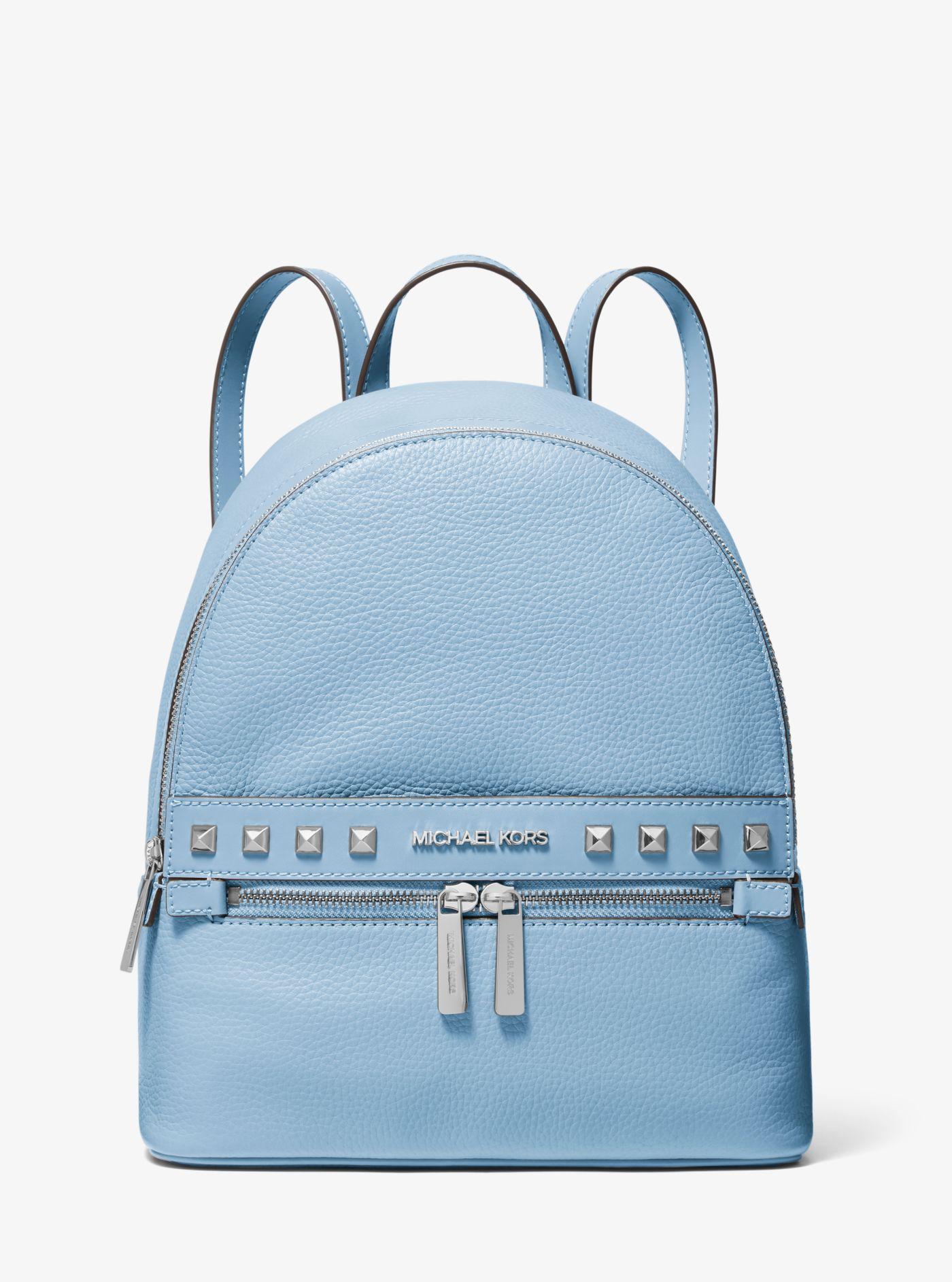 michael kors light blue backpack