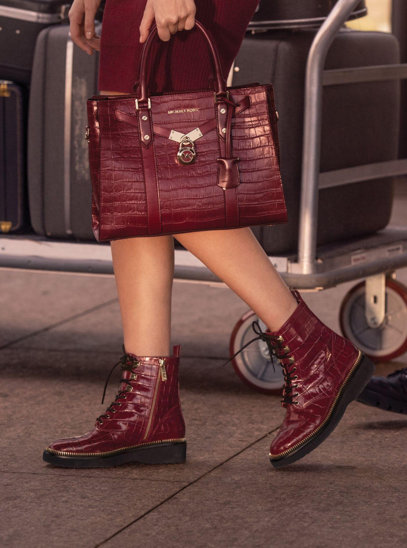 haskell crinkled leather and logo combat boot