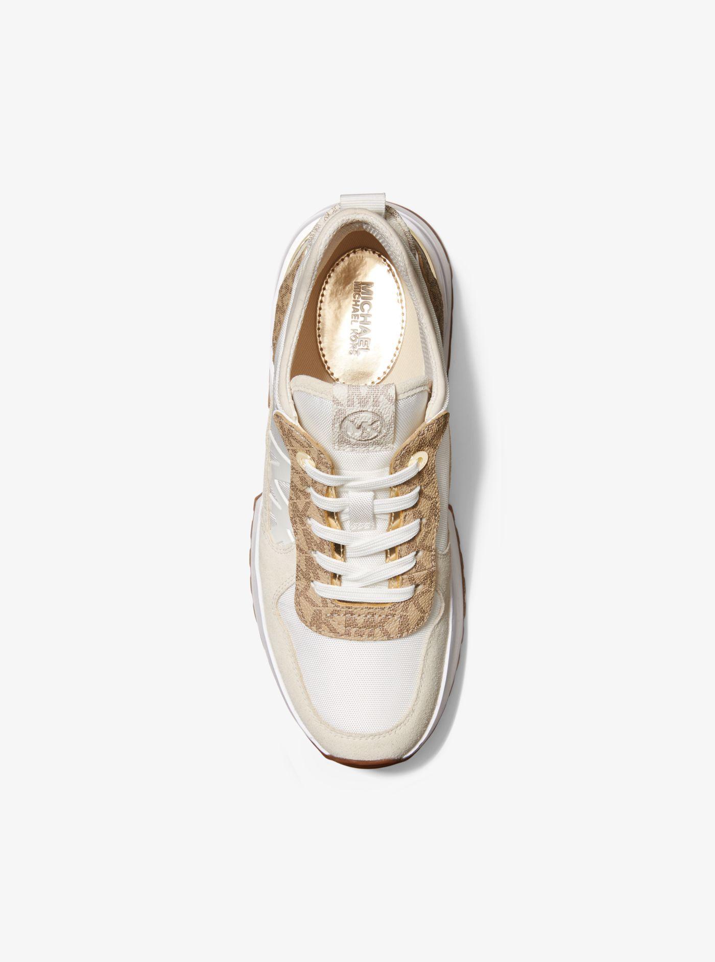 Michael Kors Canvas Muse Mesh And Logo Trainer | Lyst