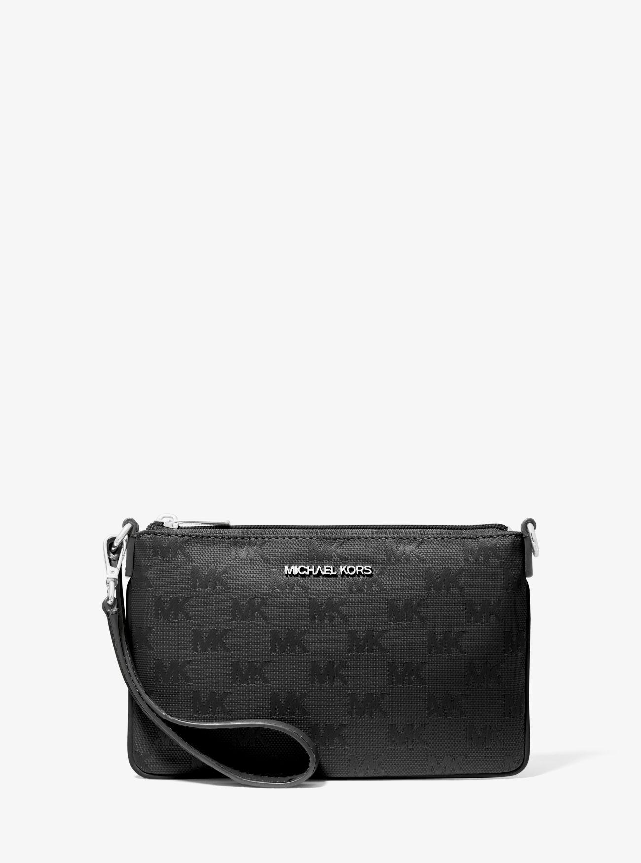 Petit etui a sangle convertible Jet Set Travel en nylon a logo tisse Michael Kors en coloris Gris Lyst
