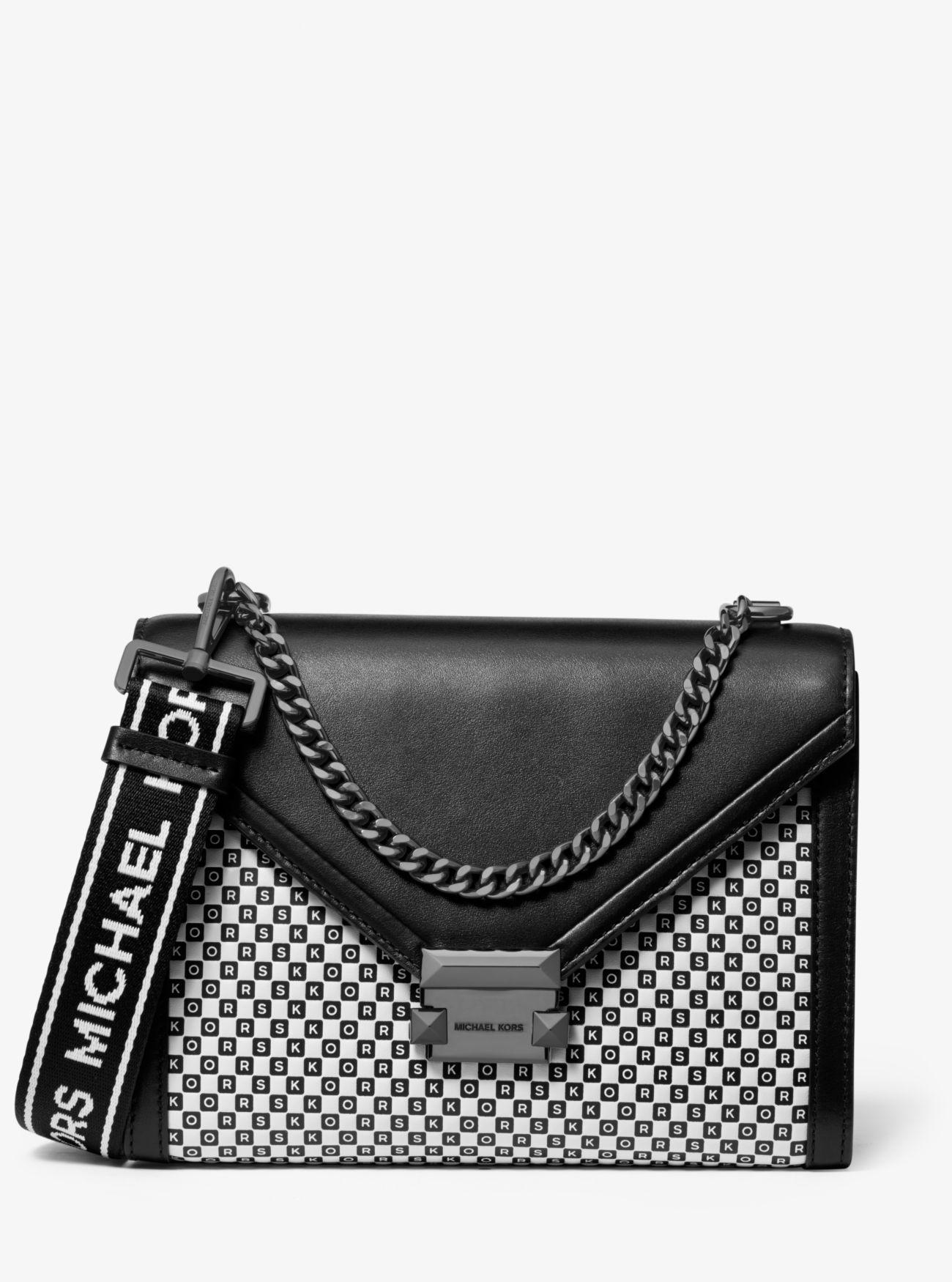 Michael kors black white purse hot sale