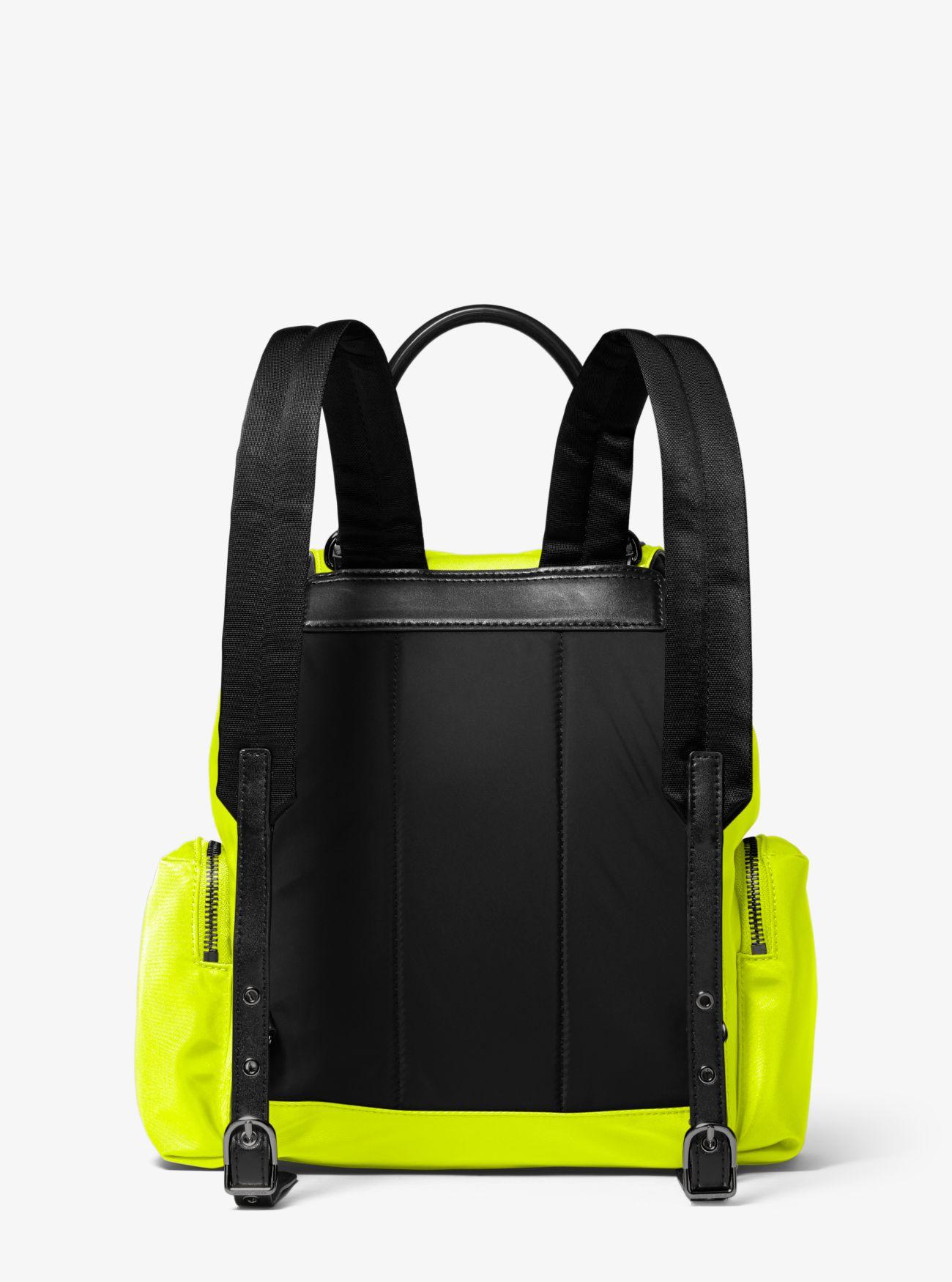 Michael Kors Beacon Medium Neon Nylon Backpack in Yellow | Lyst
