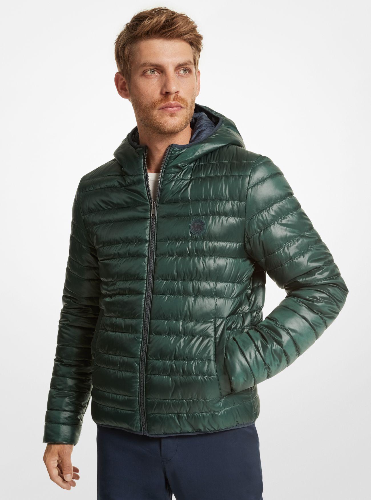 Michael Kors Reversible Sustainable Puffer Jacket in Green for Men | Lyst UK