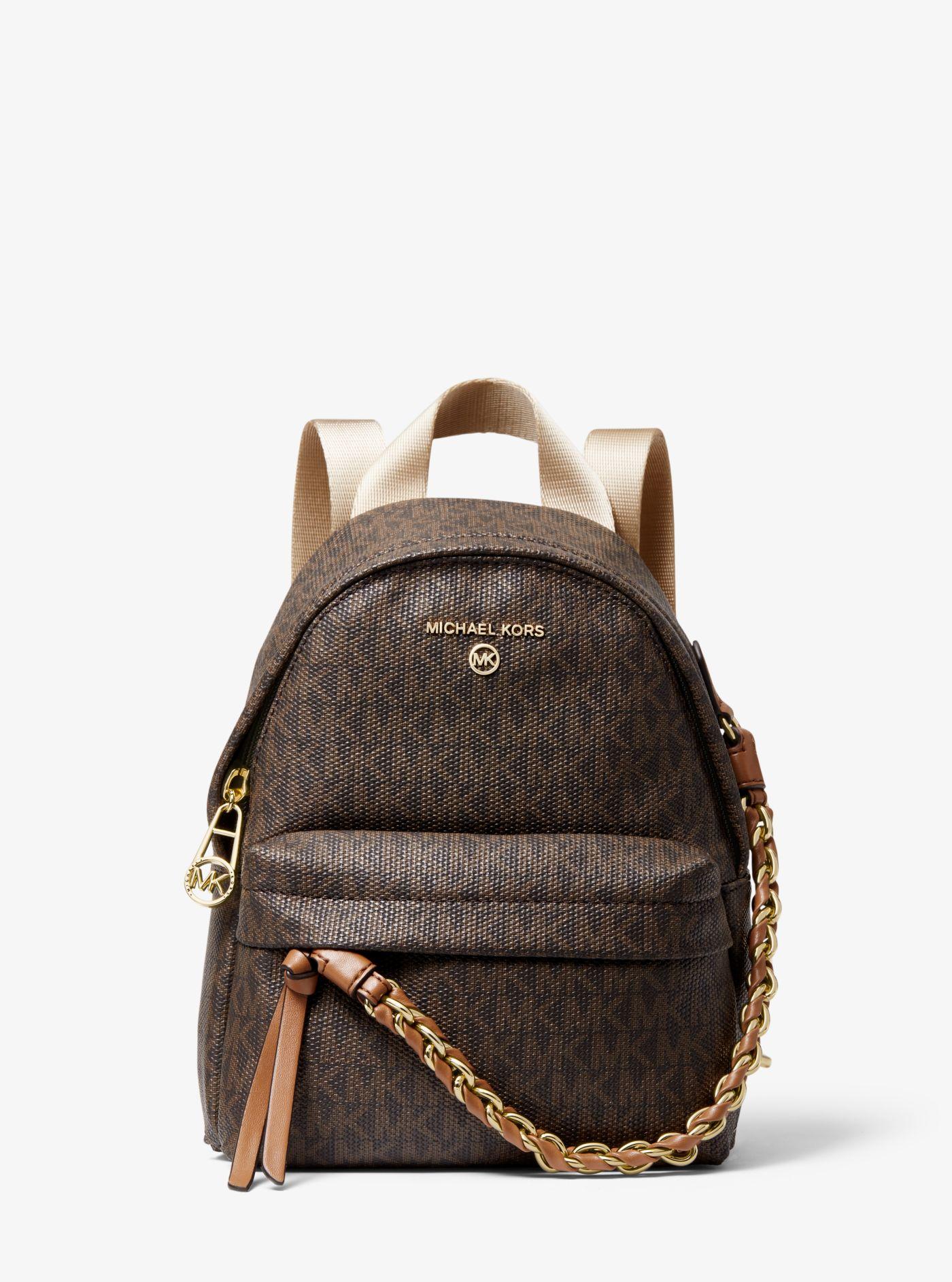 Michael Kors Slater Extra-small Logo Convertible Backpack in Brown