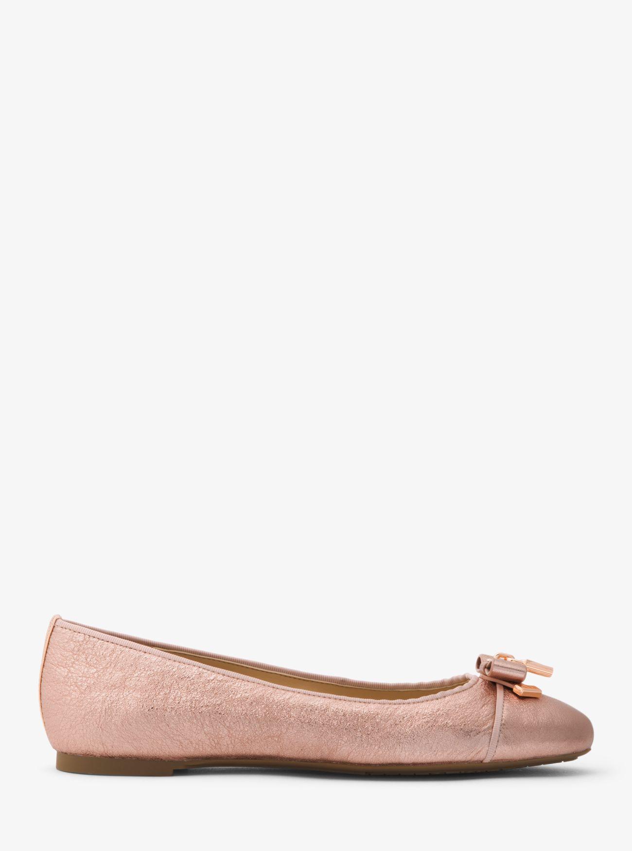 Alice Crackled Metallic Leather Ballet Flat 2025