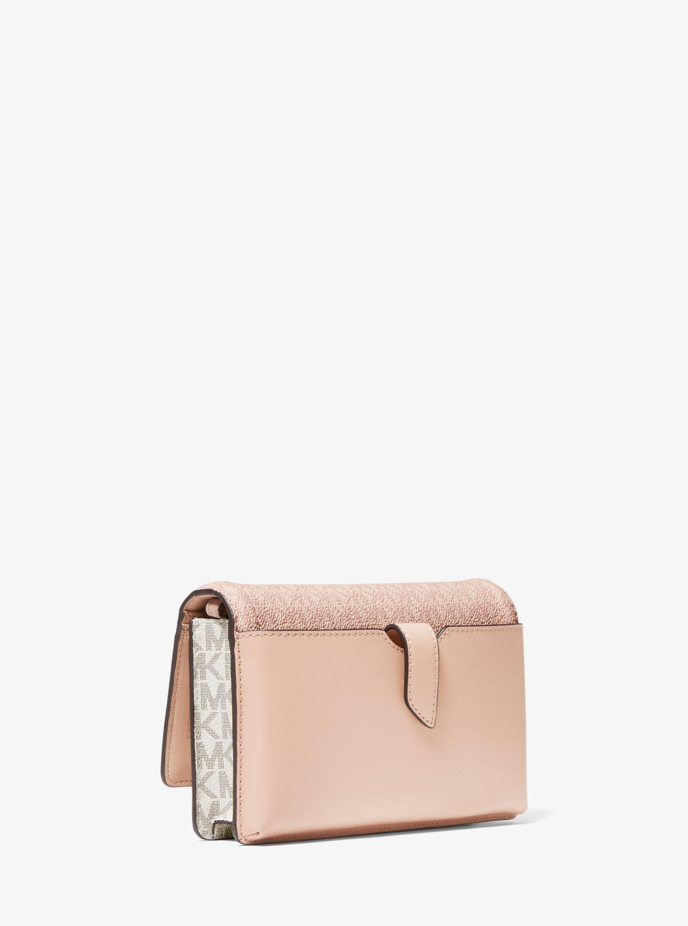 jet set medium printed logo smartphone crossbody bolsa