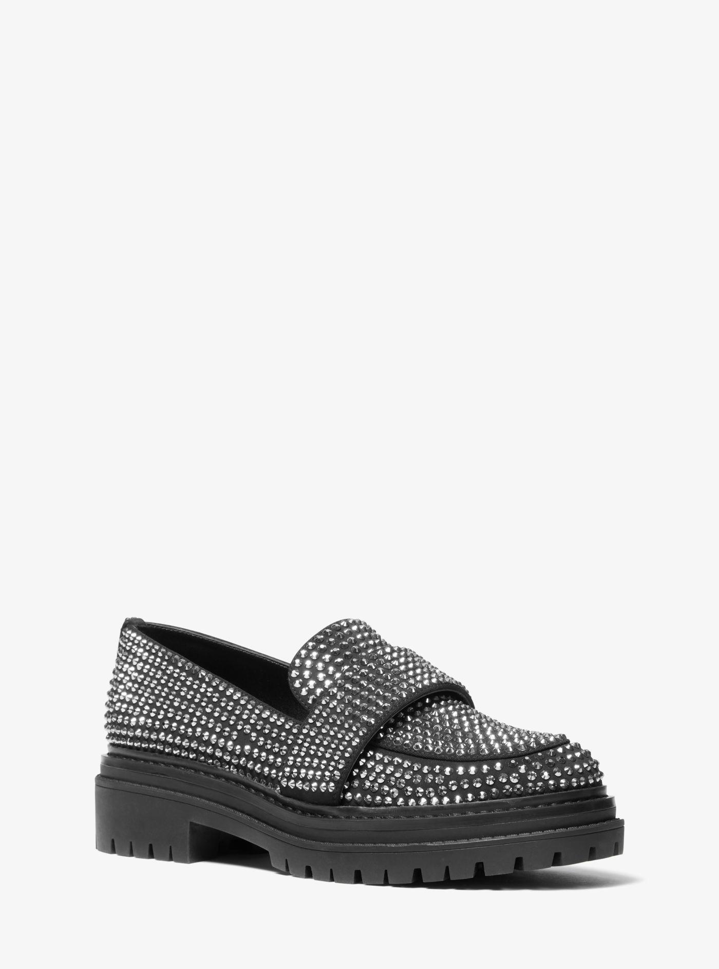 Michael Kors Parker Crystal Embellished Scuba Loafer in Grey Lyst