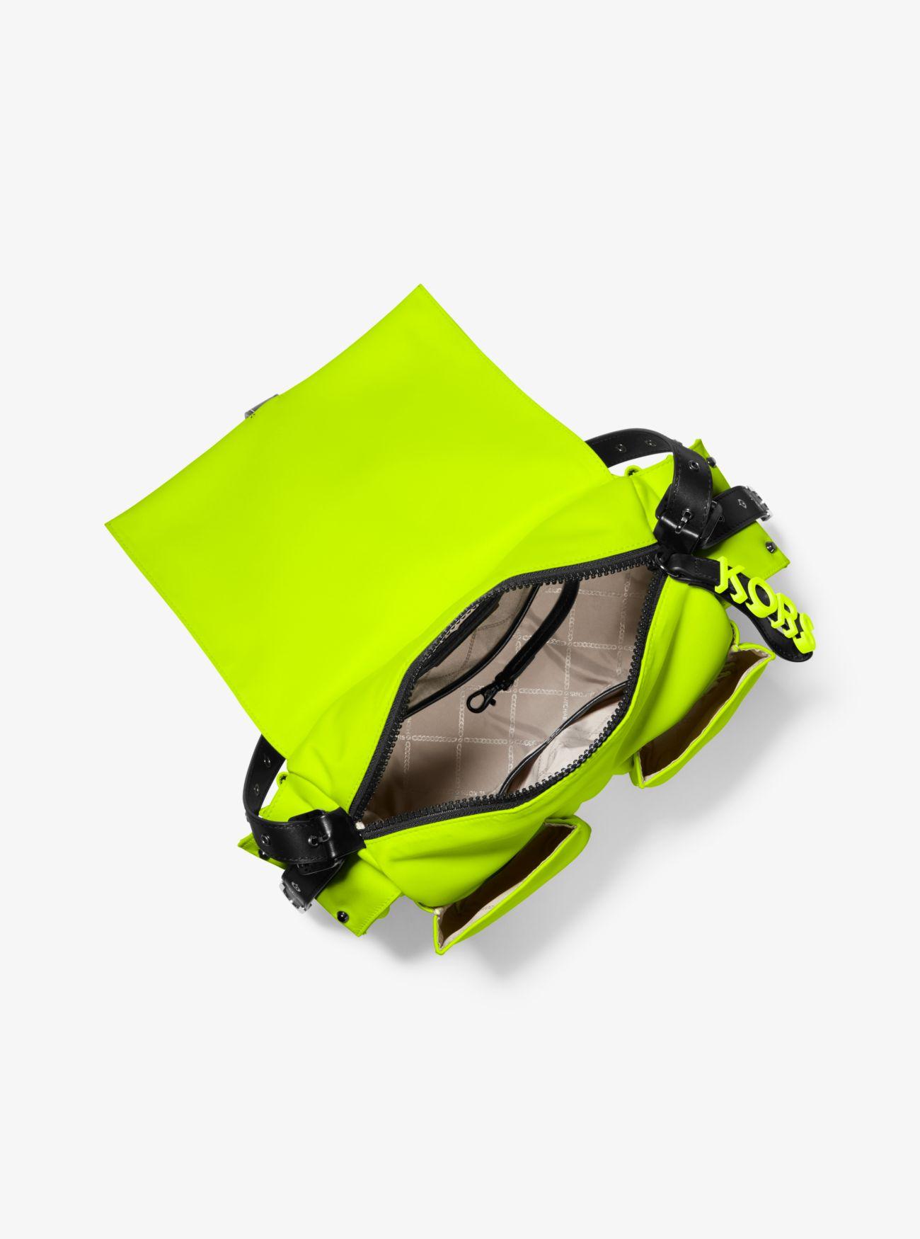 olivia large studded satin messenger bag