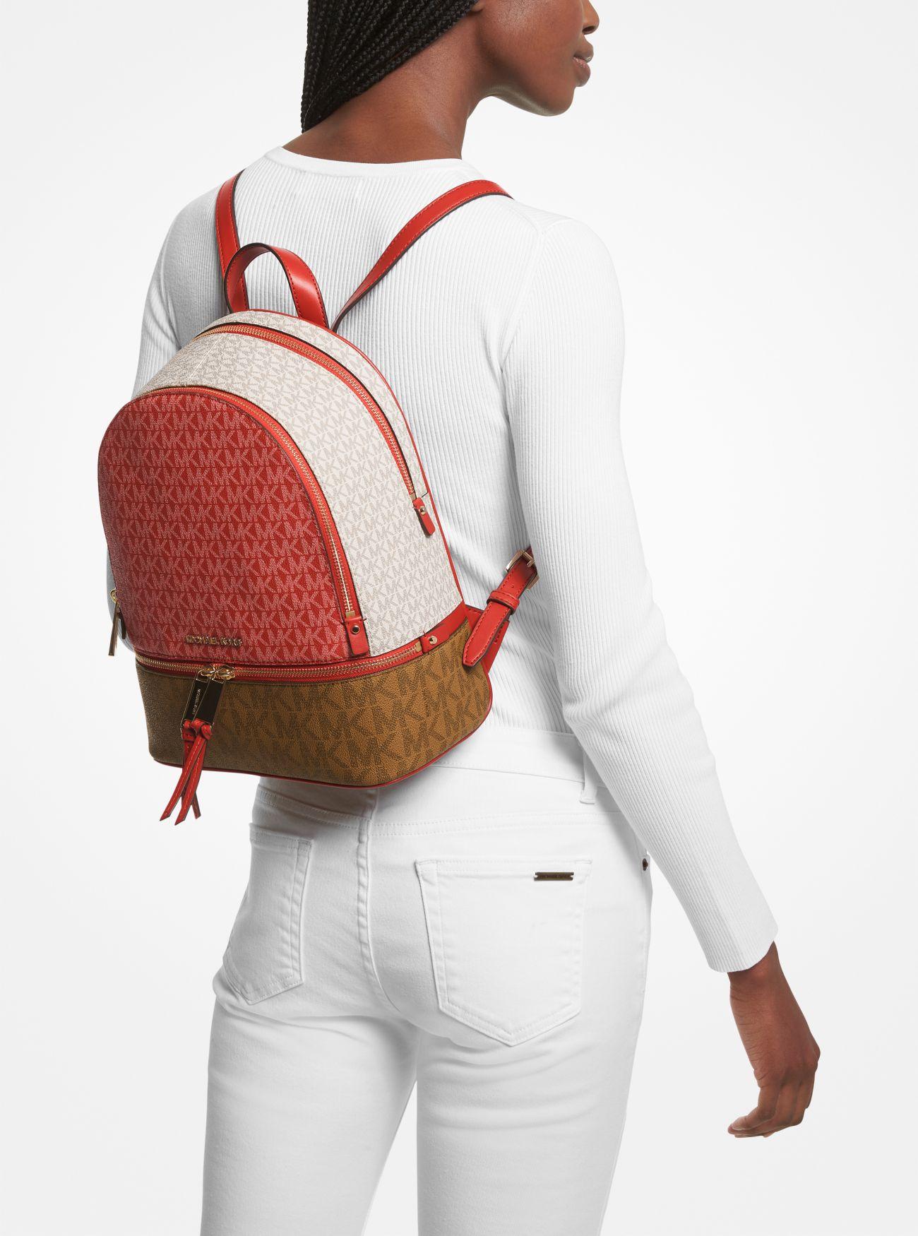 Michael Kors Rhea Backpack Red and Brown Backpack Michael Kors Red in Not specified - 26583978 main image 2