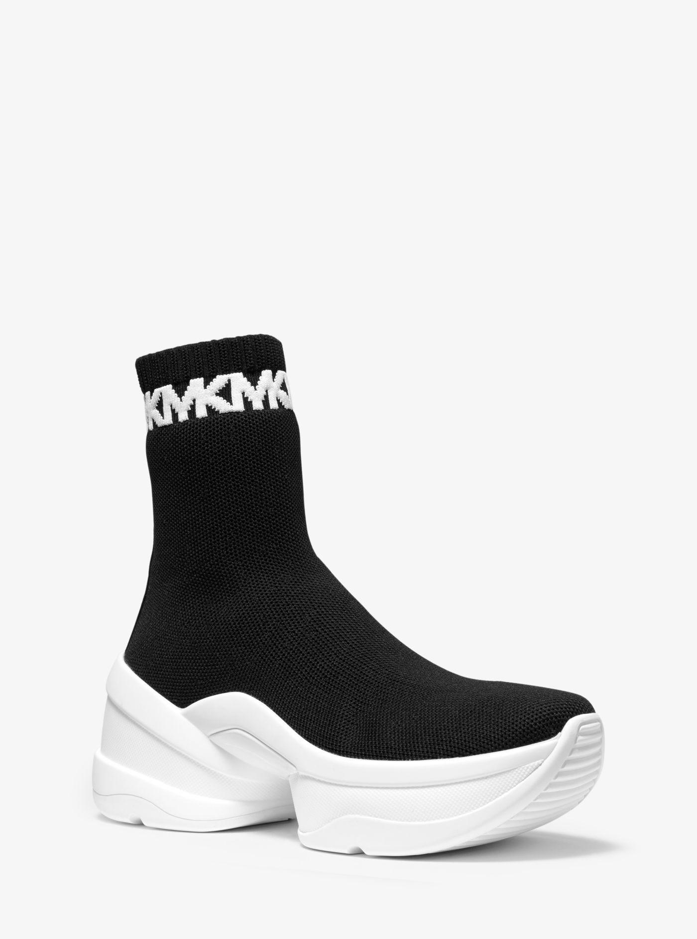 Basket chaussette Olympia en tricot extensible avec bordure à logo Michael  Kors en coloris Noir | Lyst