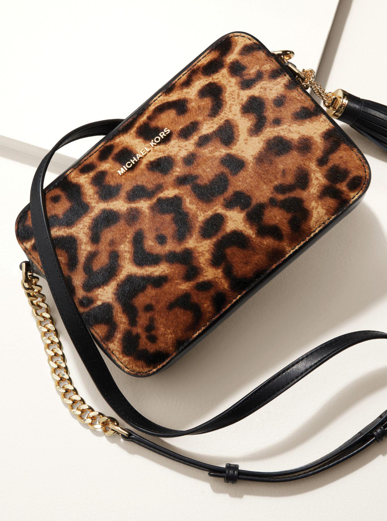 michael kors leopard calf hair crossbody