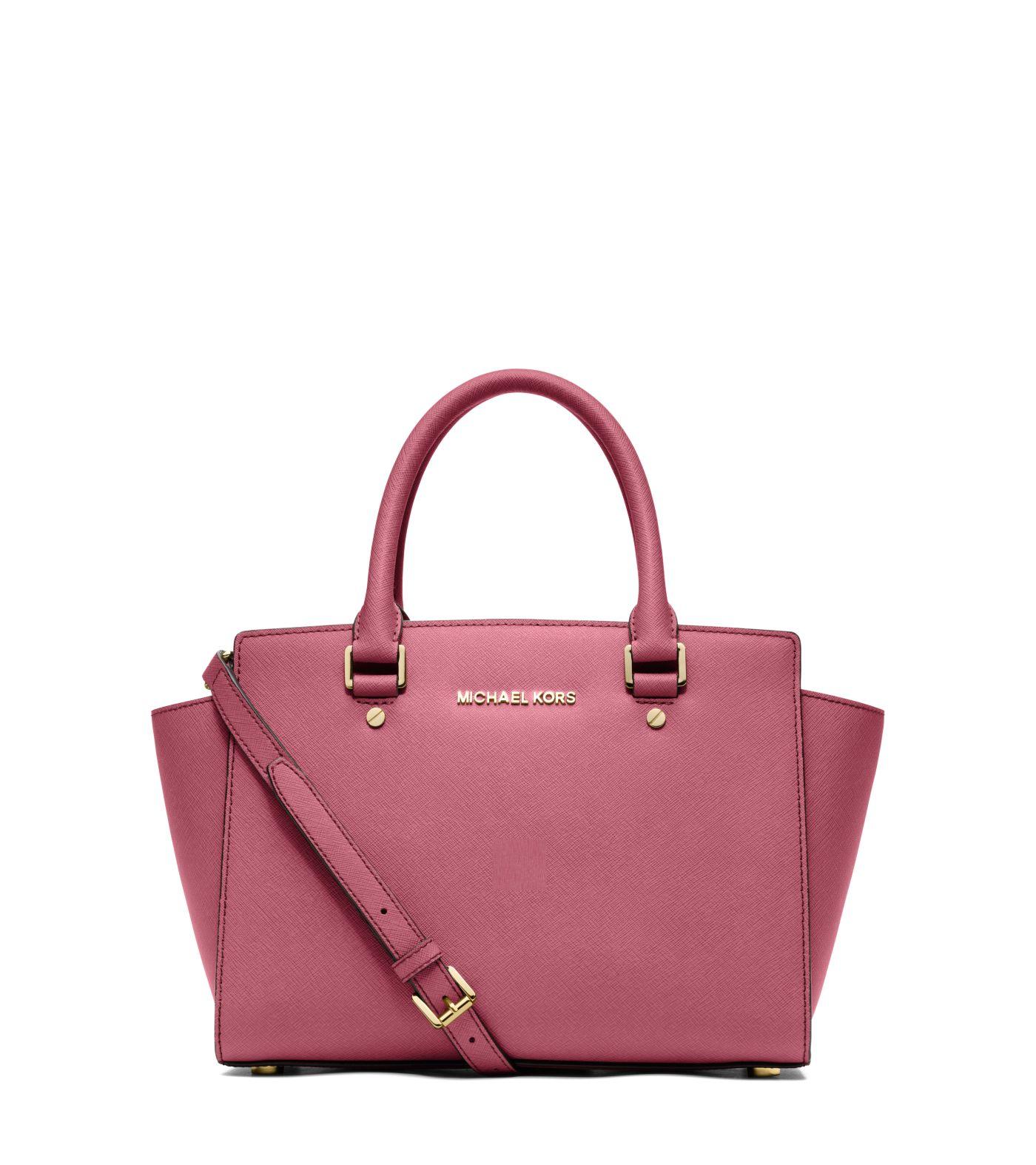 Borsa a mano Selma media in pelle Saffiano di Michael Kors in Viola | Lyst