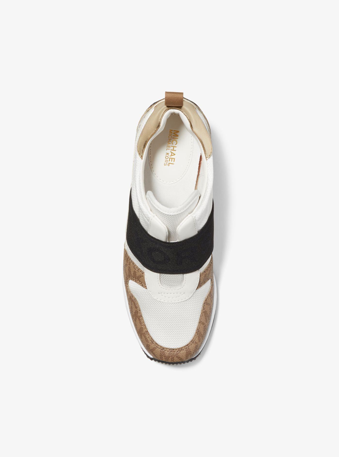 Michael Kors Maven Nylon And Logo Slip-on Trainer in White | Lyst