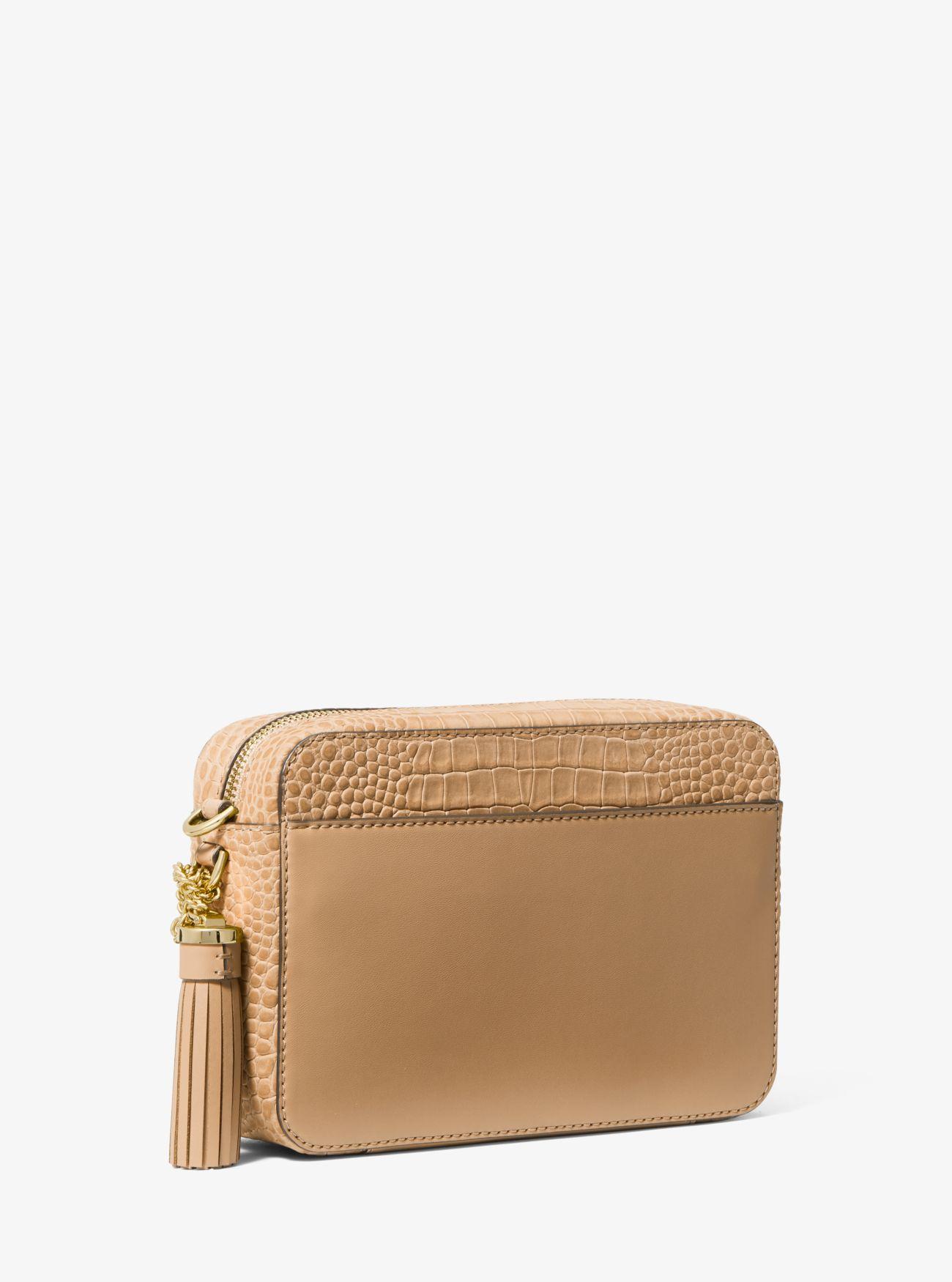 Jet set medium crocodile embossed leather crossbody bag hotsell