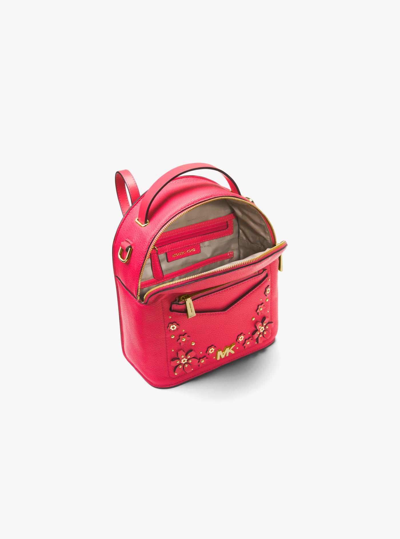 Michael kors pink shop backpack with flowers