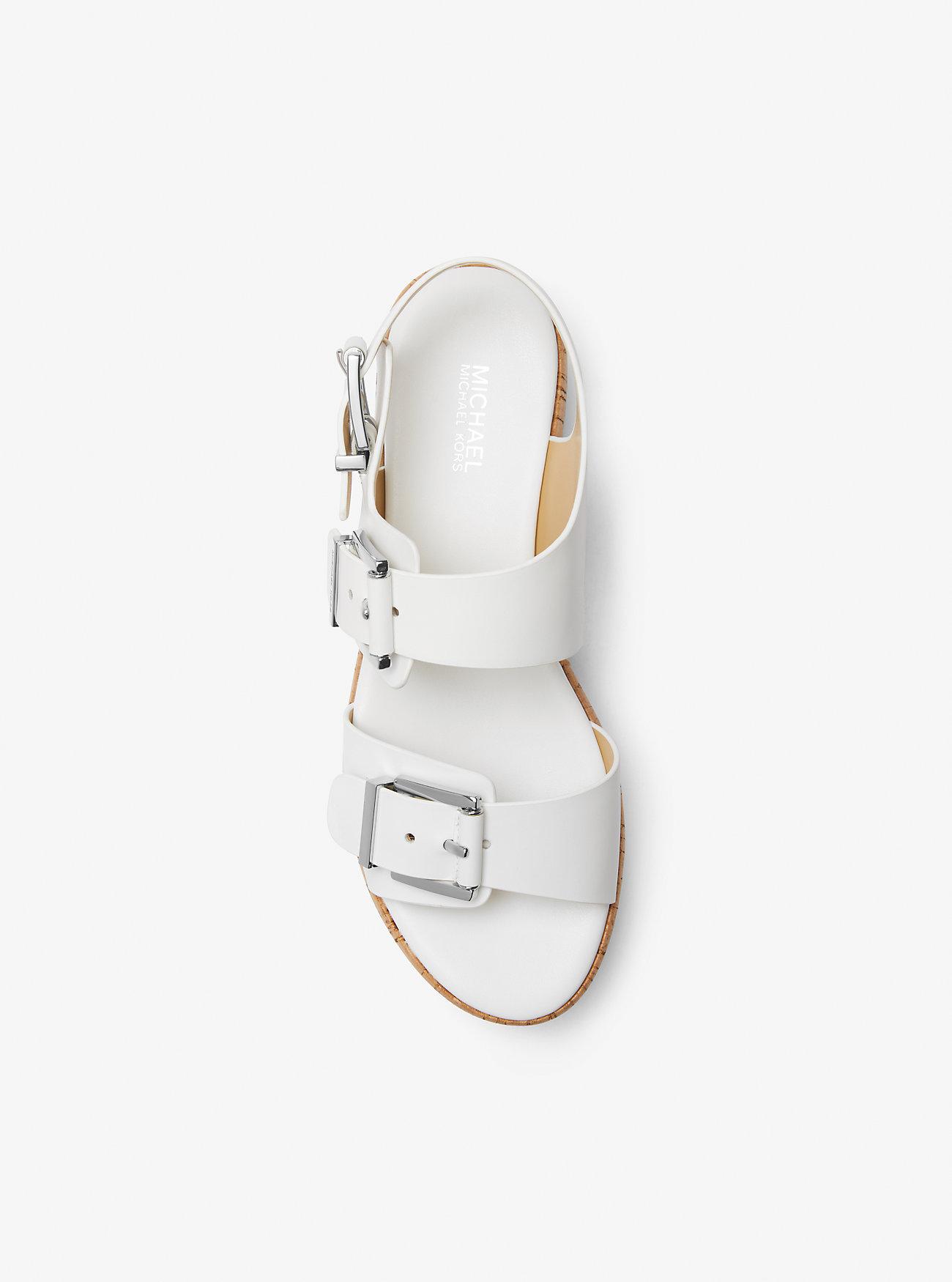 MICHAEL Michael Kors Colby Leather Flatform Sandal in Natural