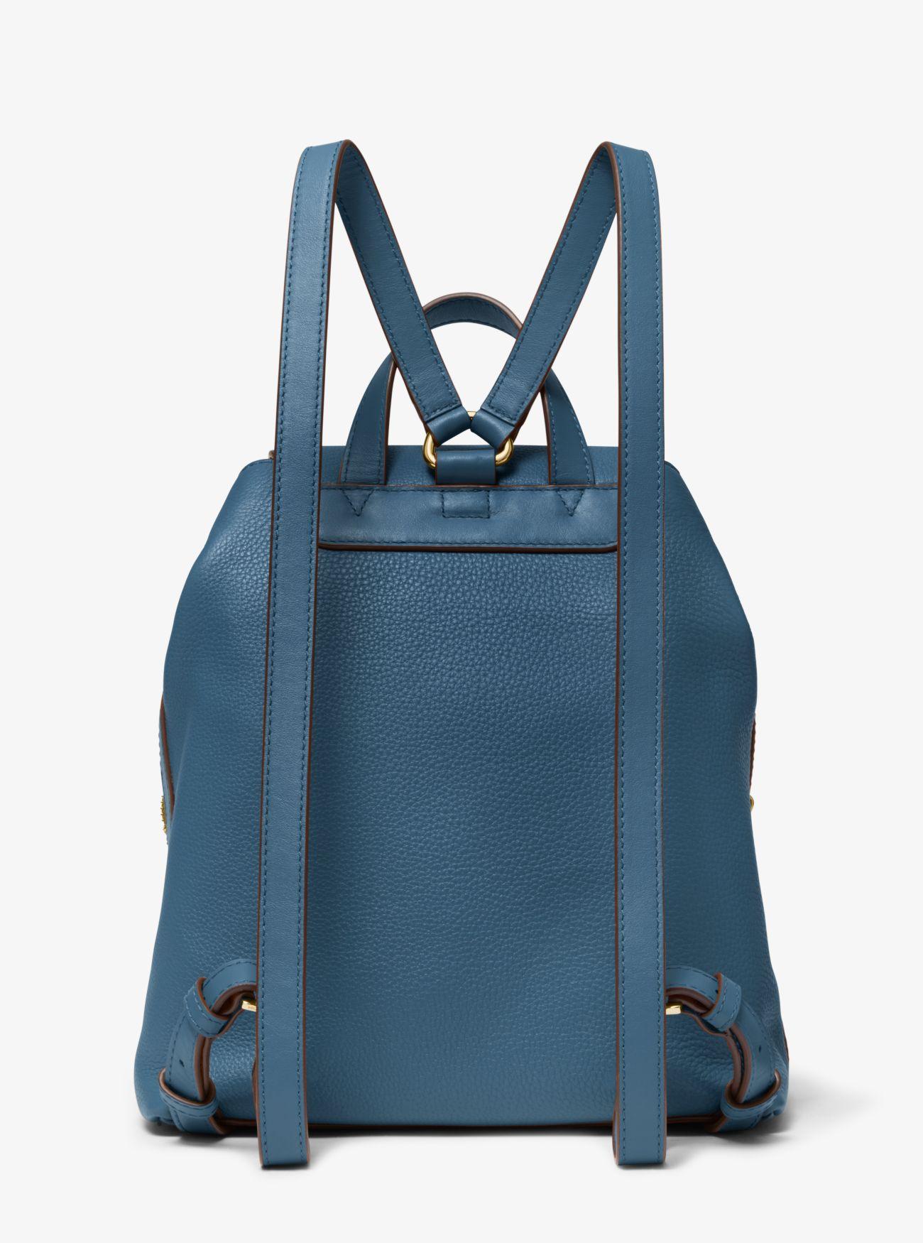 michael kors raven leather backpack