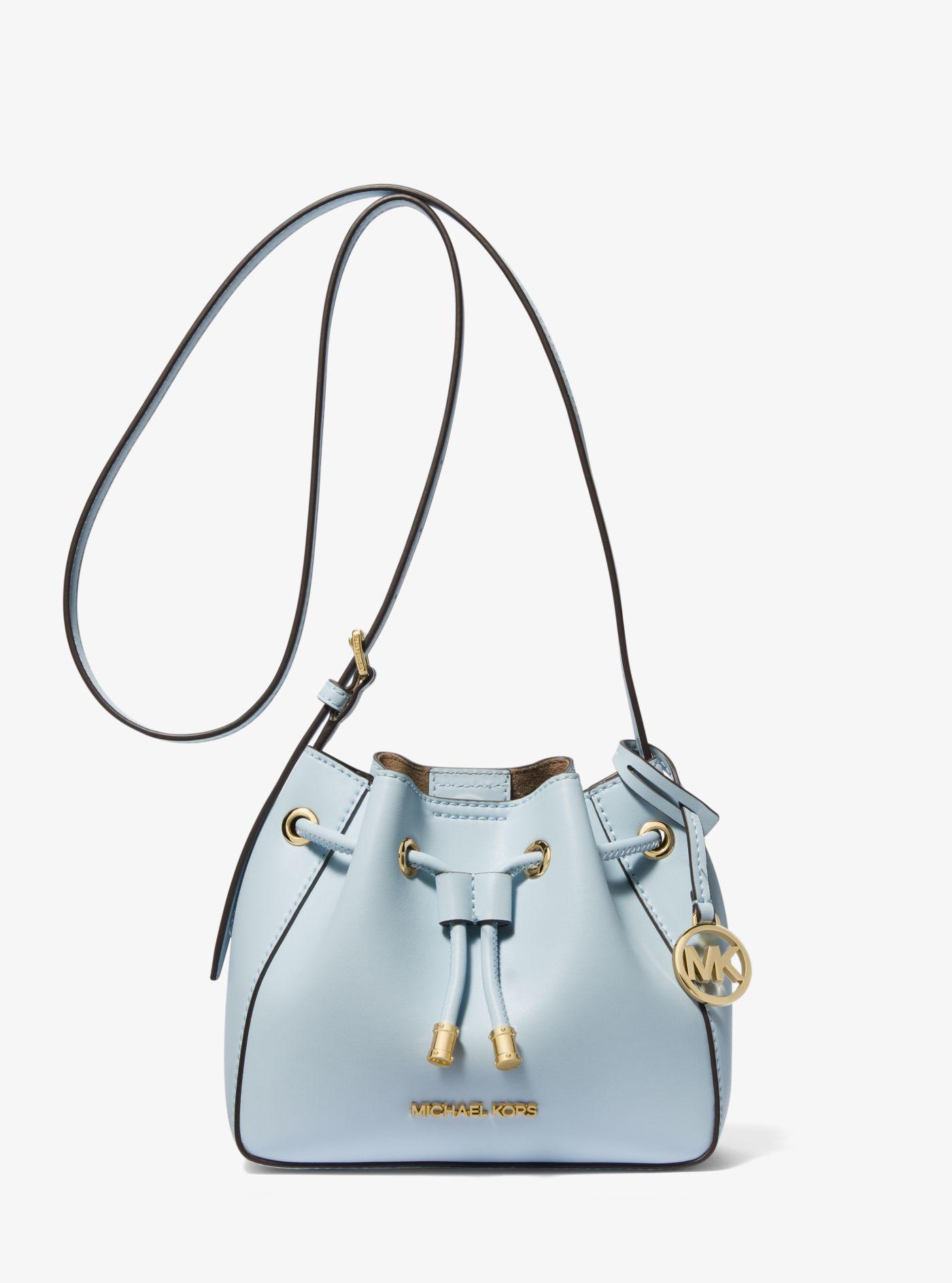 Michael Kors Phoebe Small Faux Leather Bucket Bag in Blue | Lyst Canada