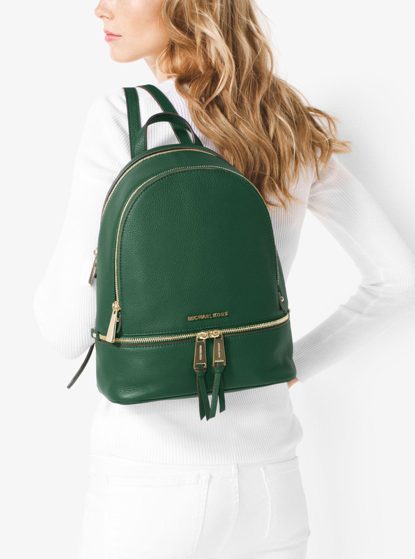 michael kors green backpack