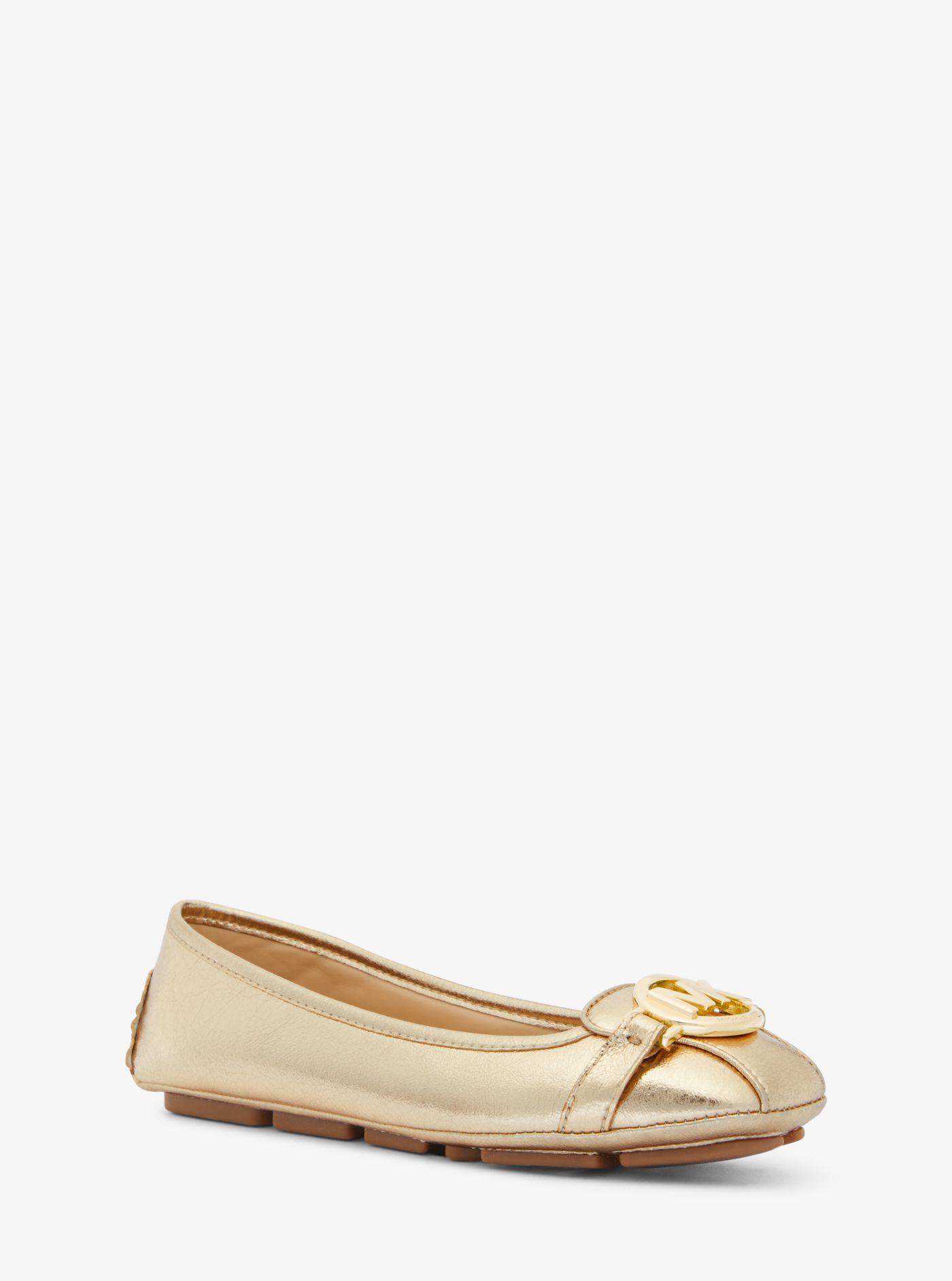 Michael Kors Fulton Metallic Leather Moccasin in Natural Lyst
