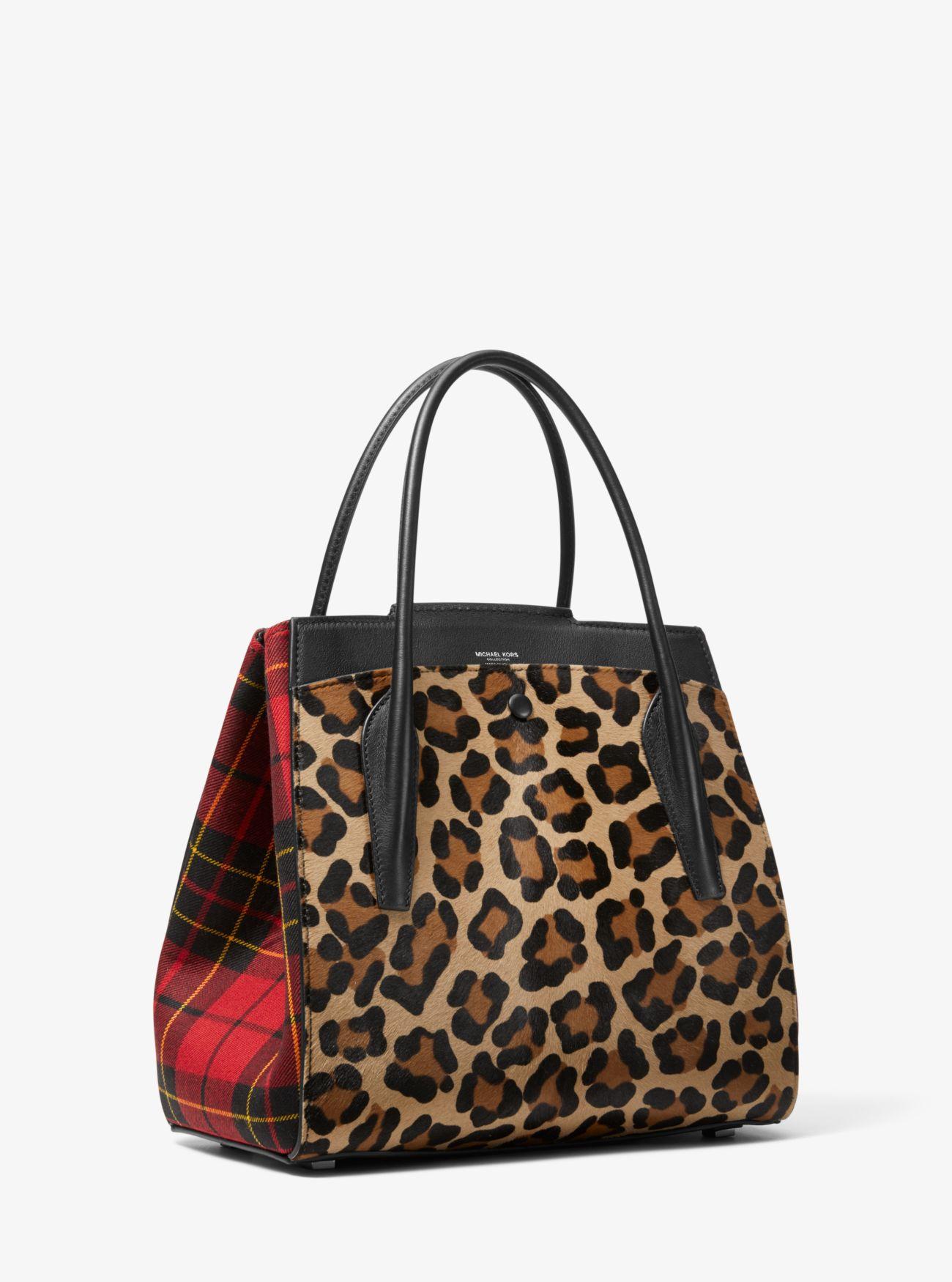 michael kors red leopard purse