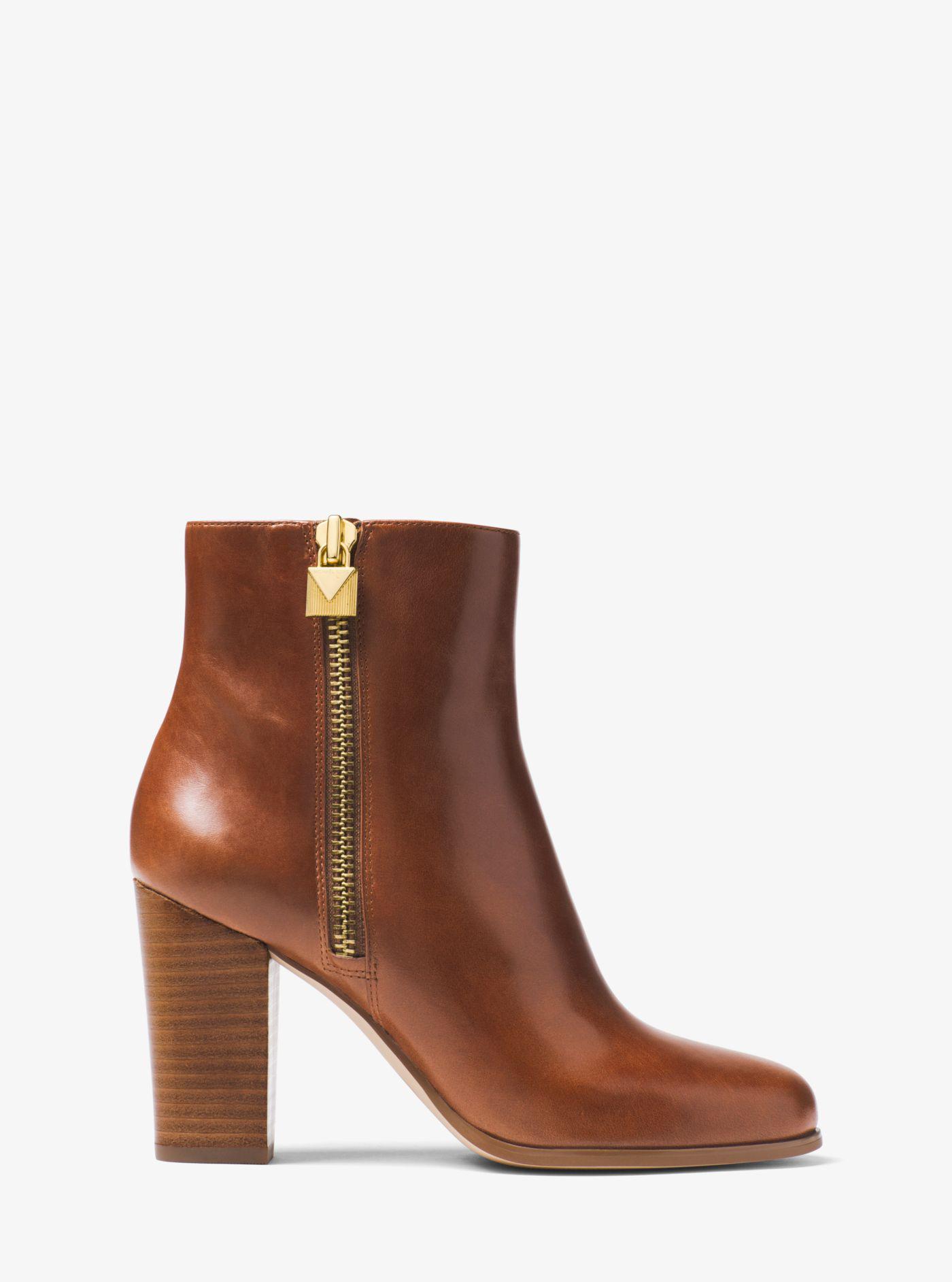 mk margaret leather ankle boot