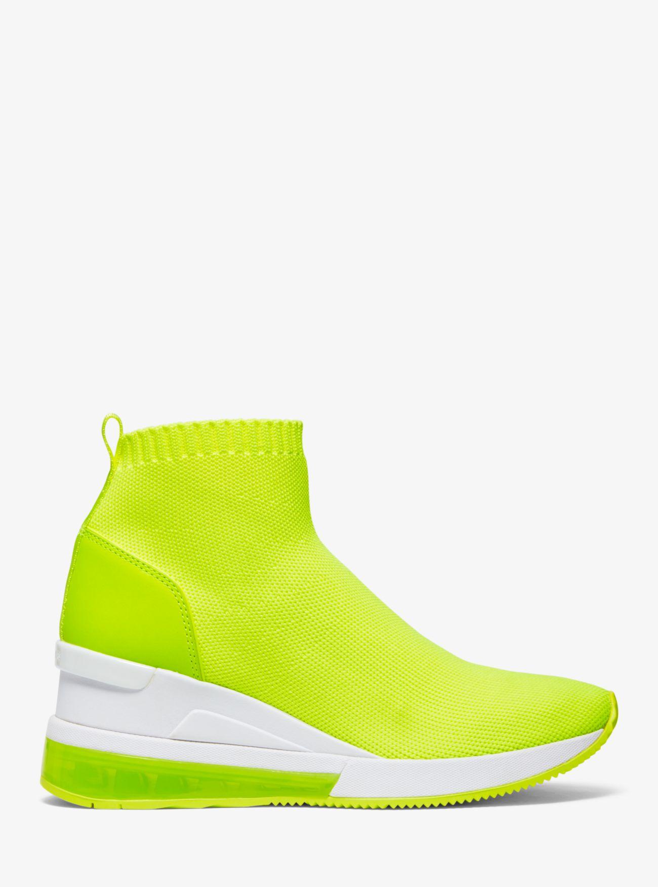 Michael Kors Skyler Extreme Neon Stretch-knit Sock Sneaker in Neon Yellow  (Yellow) | Lyst