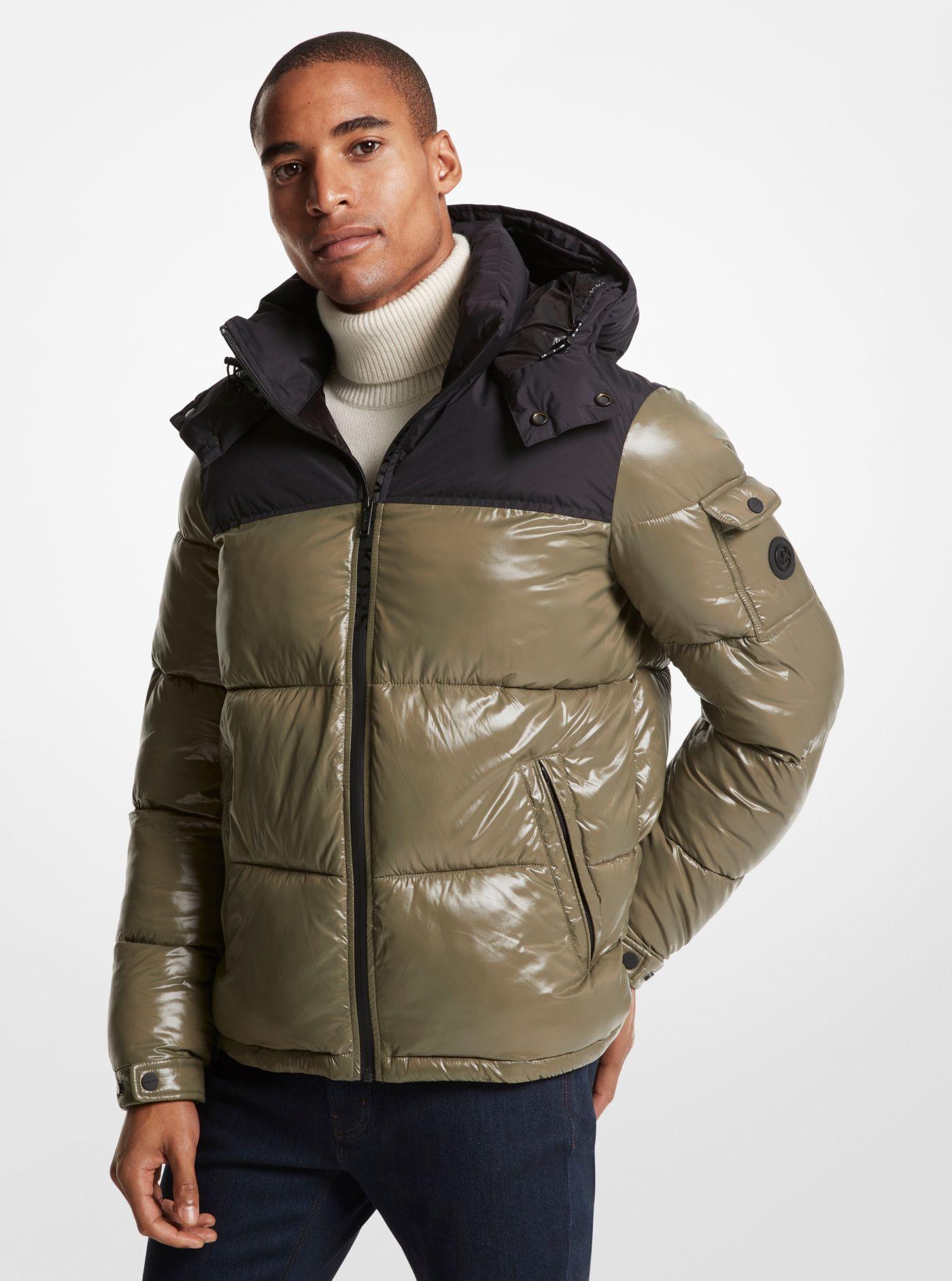 Michael Kors Roseville Quilted Ciré Nylon Puffer Jacket in Green for ...