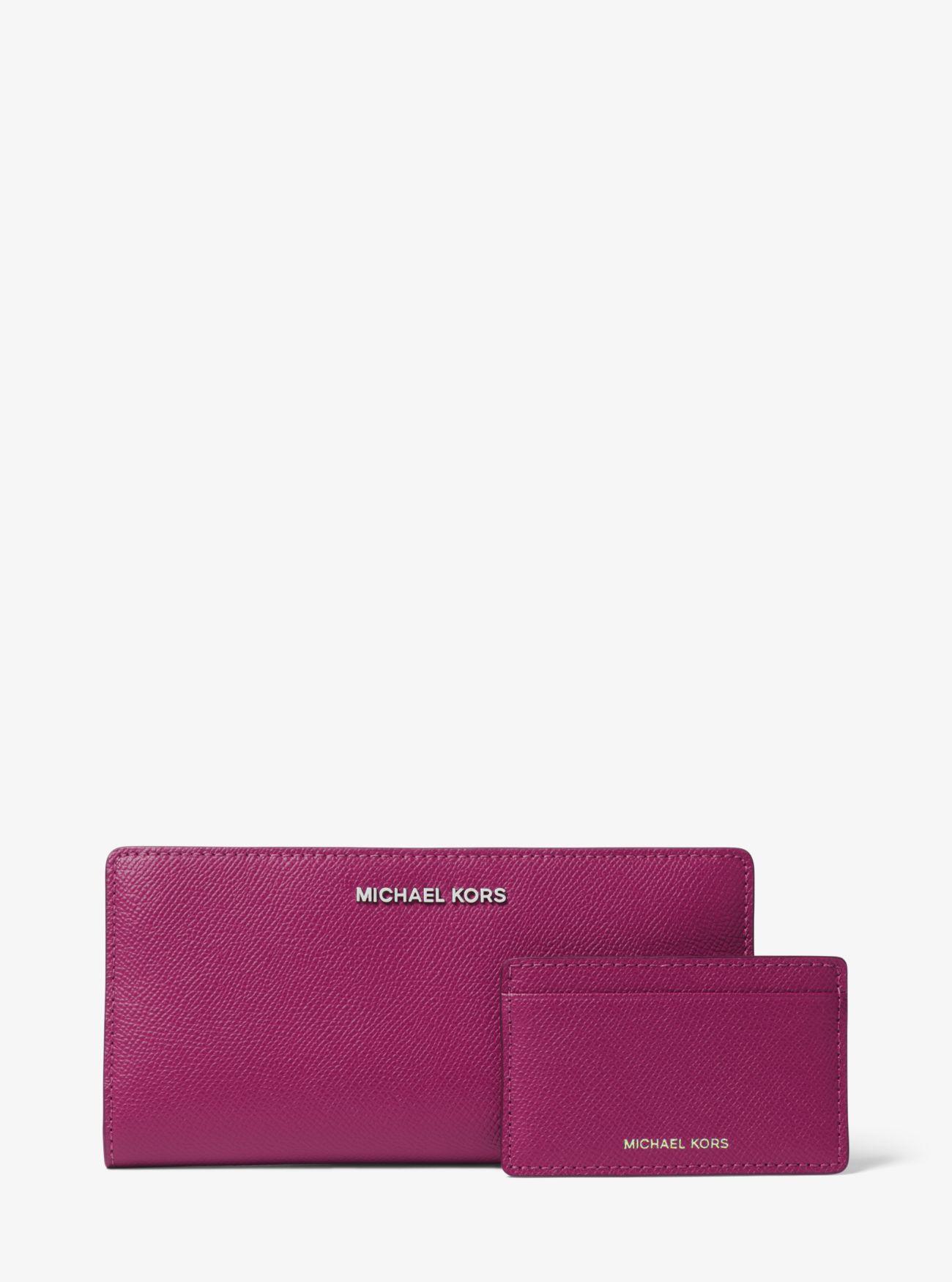 large crossgrain leather slim wallet
