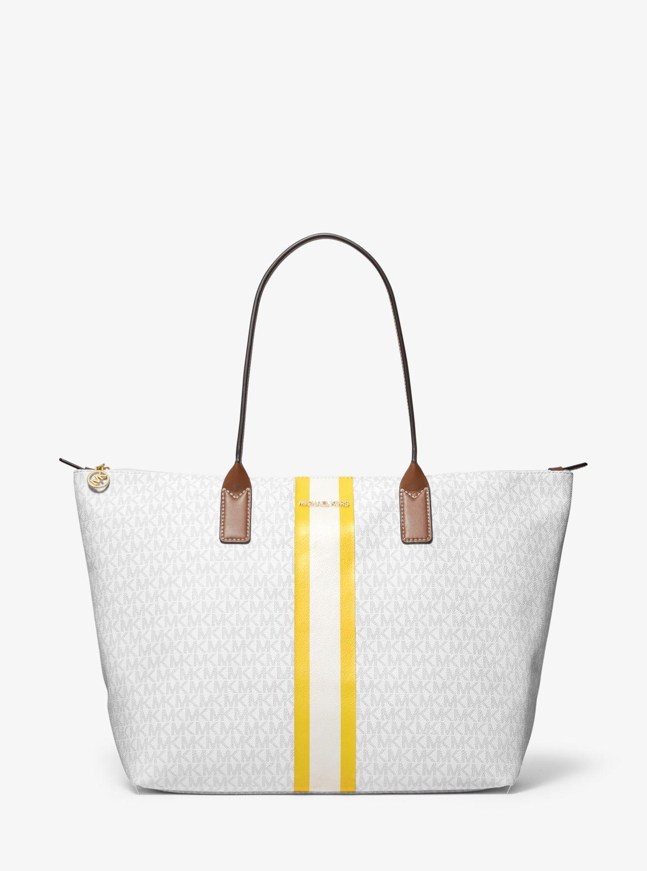 michael kors white large tote