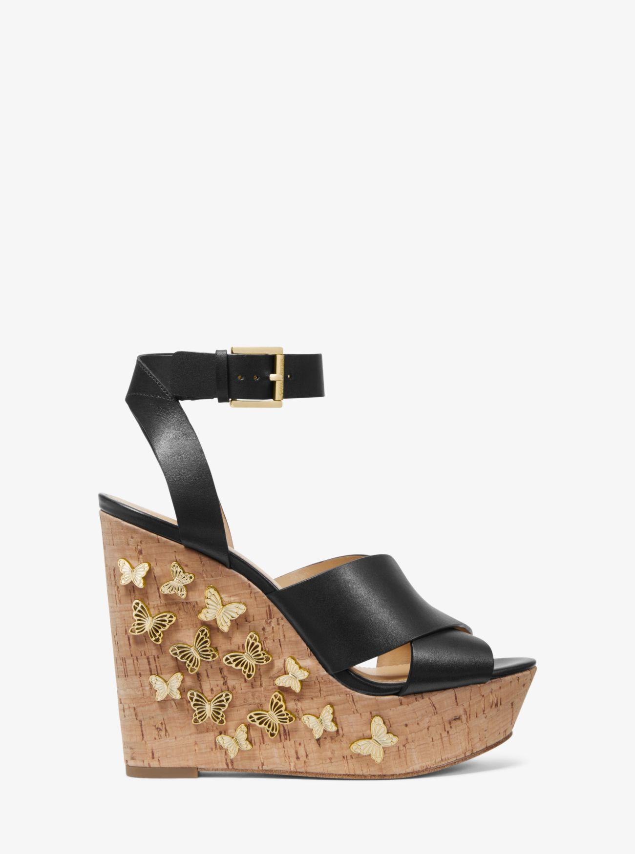 michael kors butterfly wedges