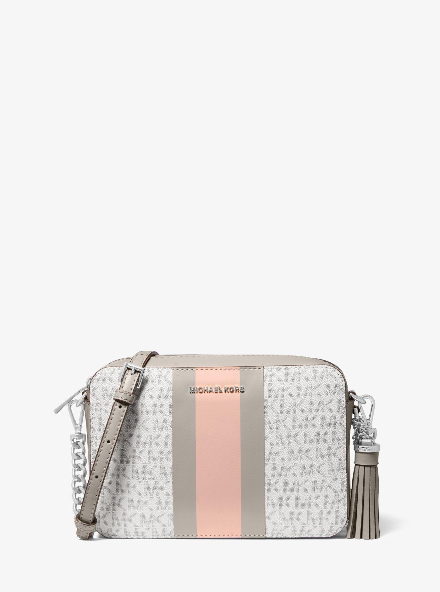 Michael Kors Ginny Medium Logo Stripe Crossbody Bag | Lyst