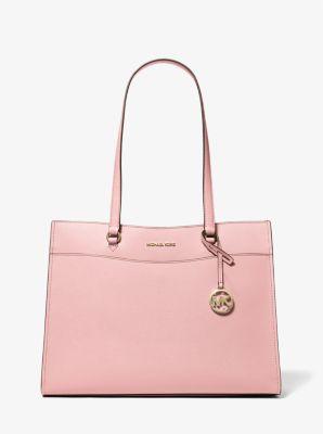 Michael Kors Jet Set Travel Large Saffiano Leather Pocket Tote Bag