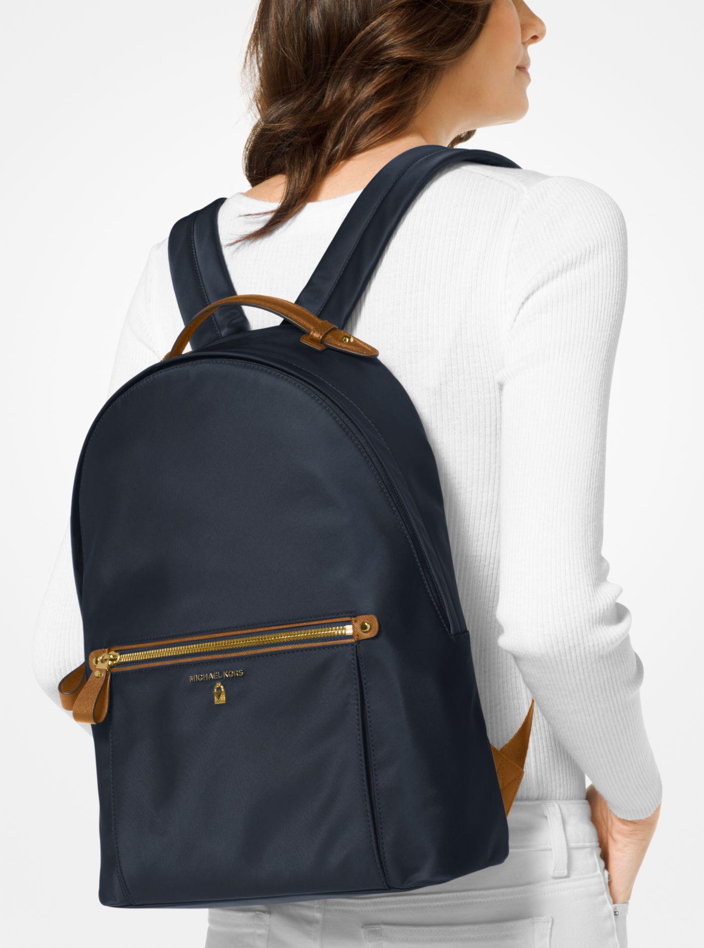 Michael Kors Synthetic Nylon Kelsey Large Backpack in Navy (Blue 