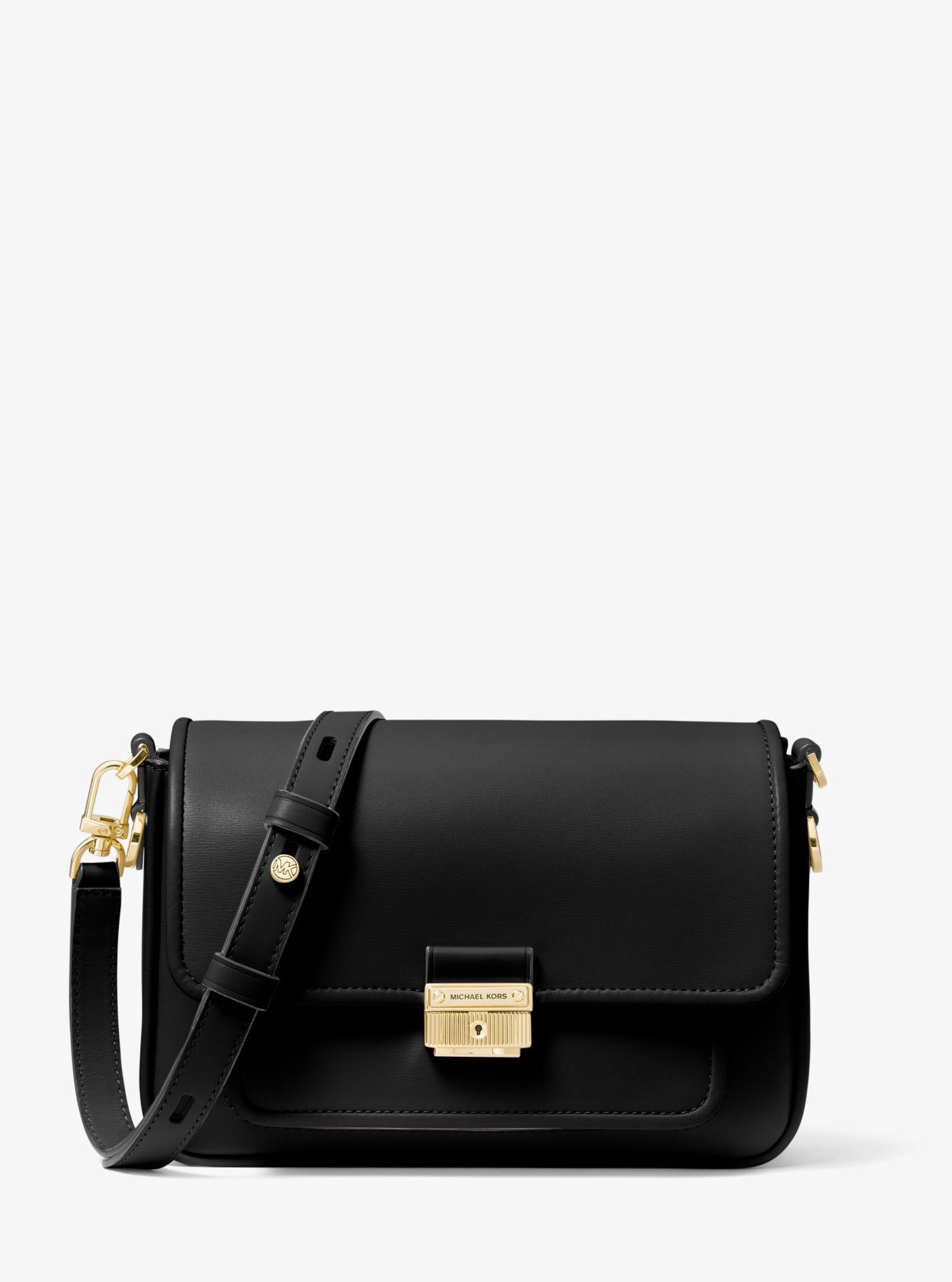 michael kors black messenger bag