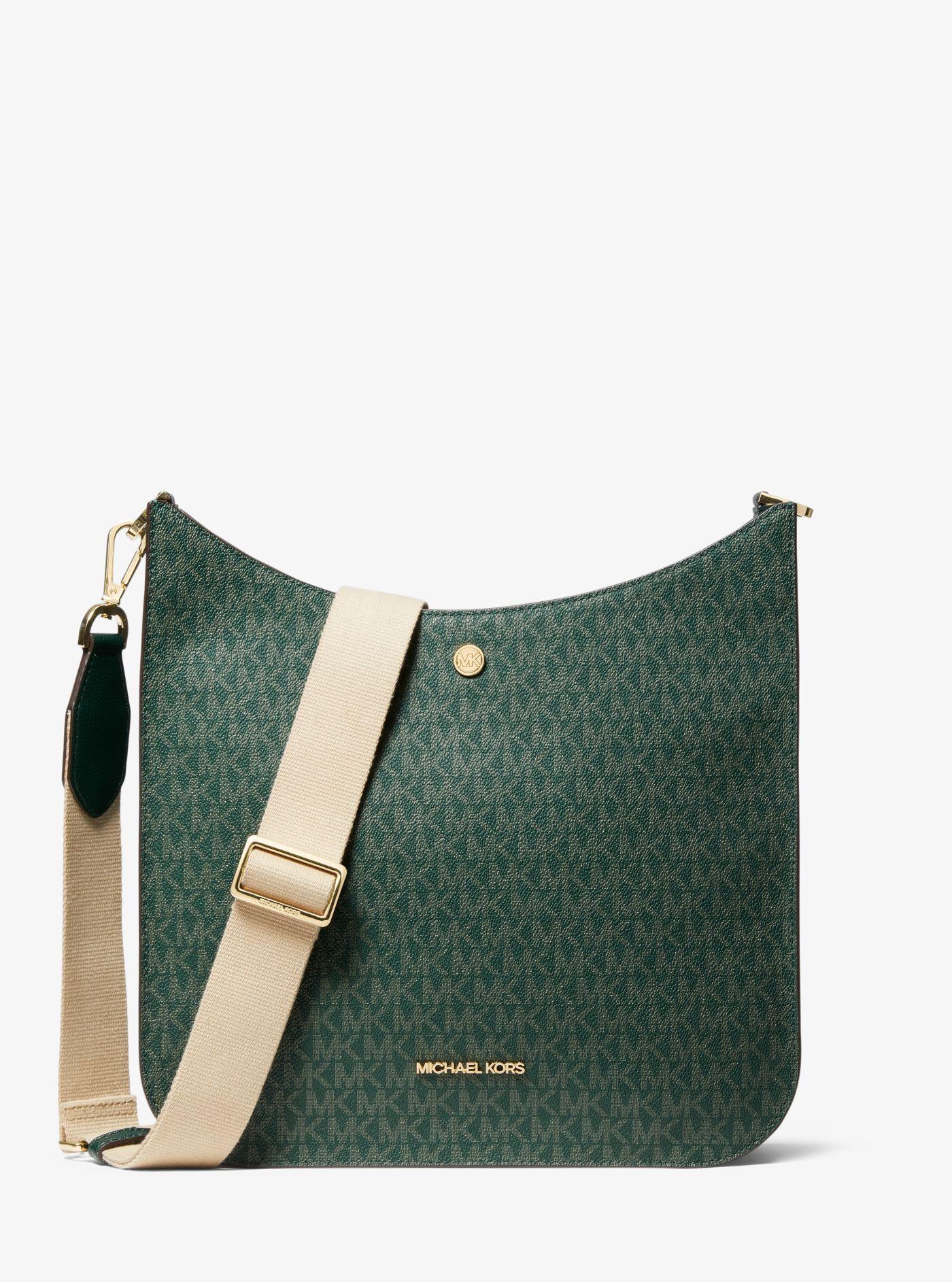Michael Kors Briley Large Logo Messenger Bag in Green Lyst Australia